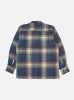 Universal Works L/S Utility Shirt in Navy Double Faced Check sold by Universal Works