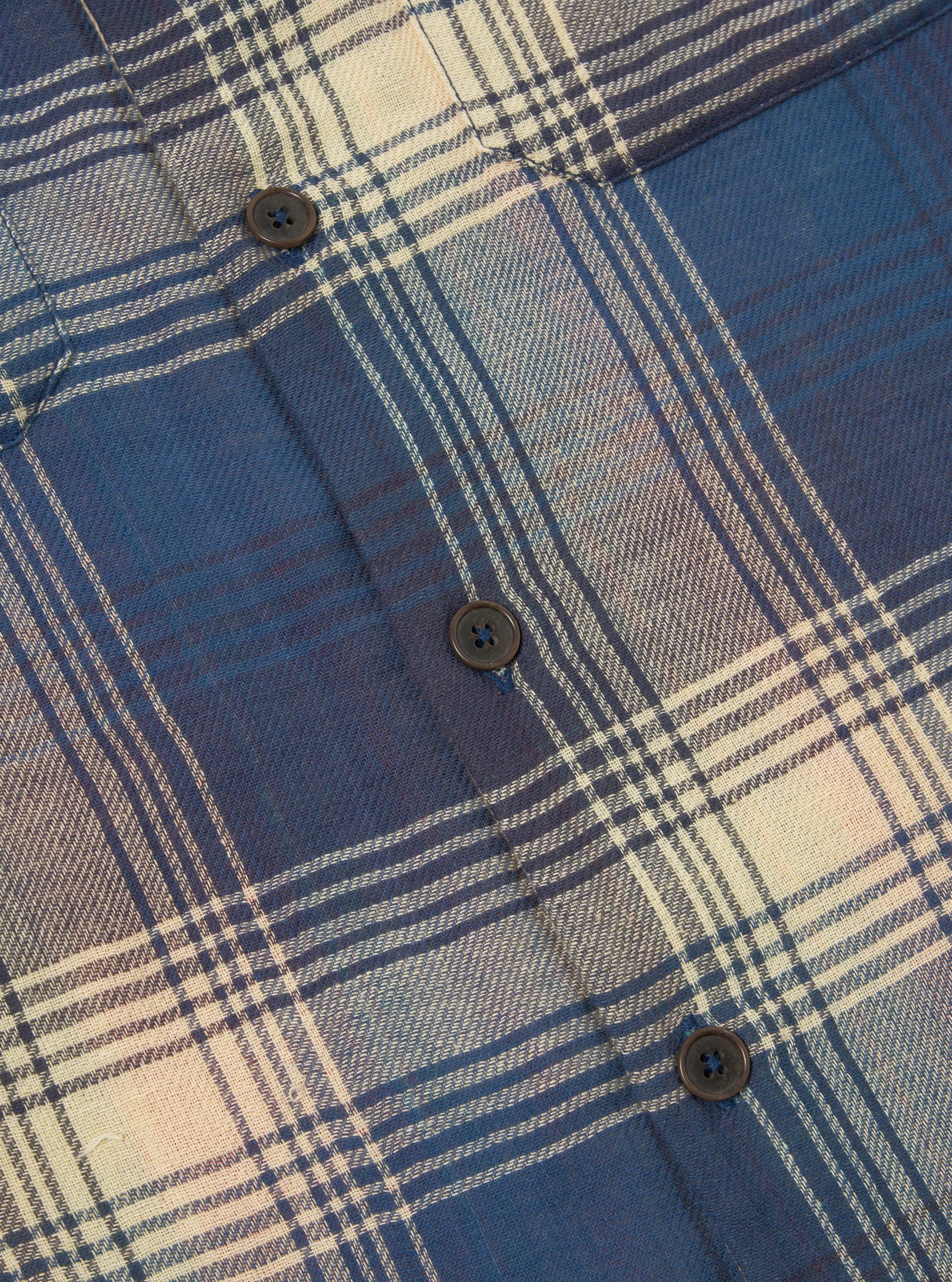 Universal Works L/S Utility Shirt in Navy Double Faced Check sold by Universal Works product image thumbnail 4