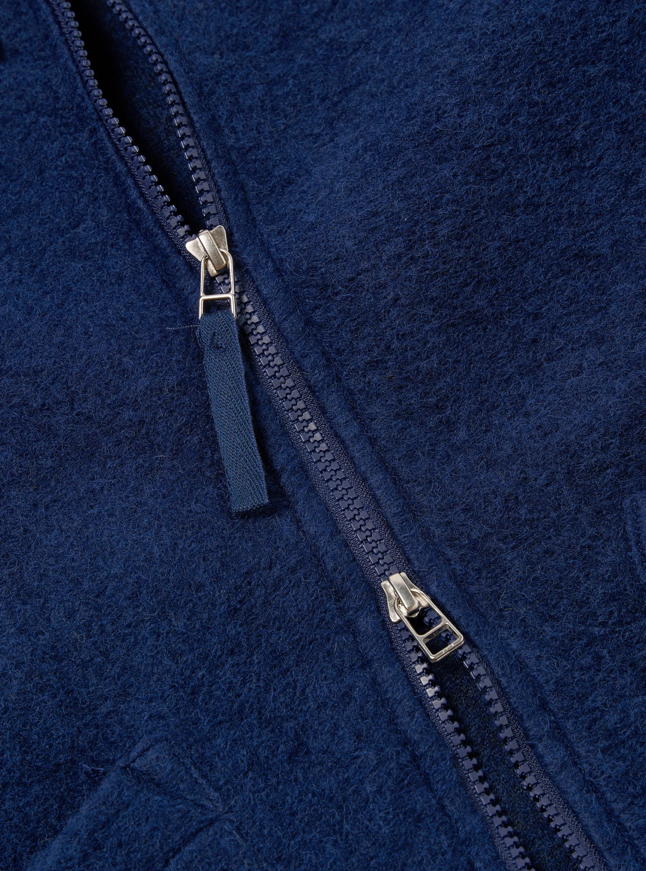 Universal Works Travel Hoodie in Indigo Wool Fleece sold by Universal Works product image thumbnail 4