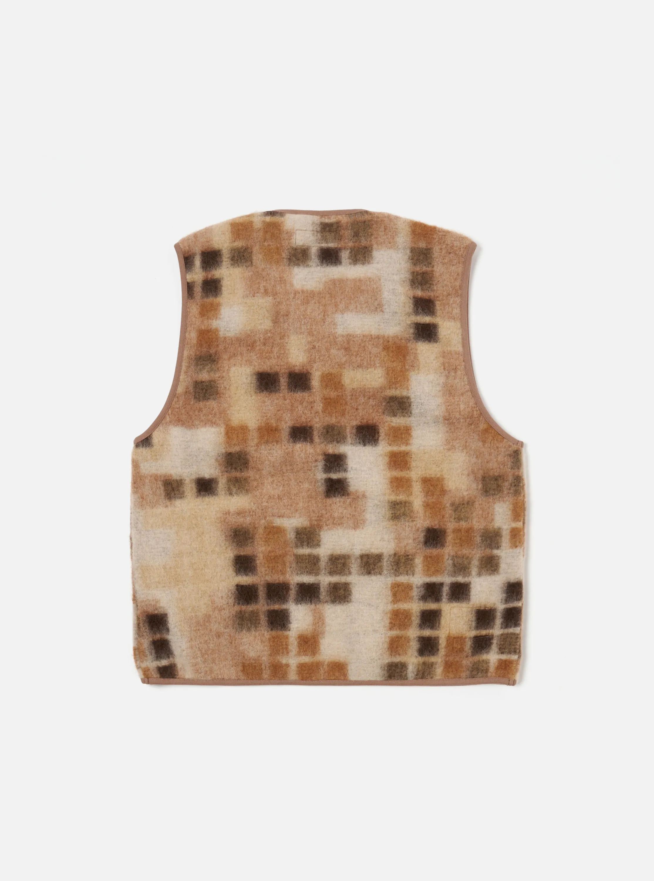 Sand Mosaic Fleece Zip Gilet sold by Universal Works product image thumbnail 2