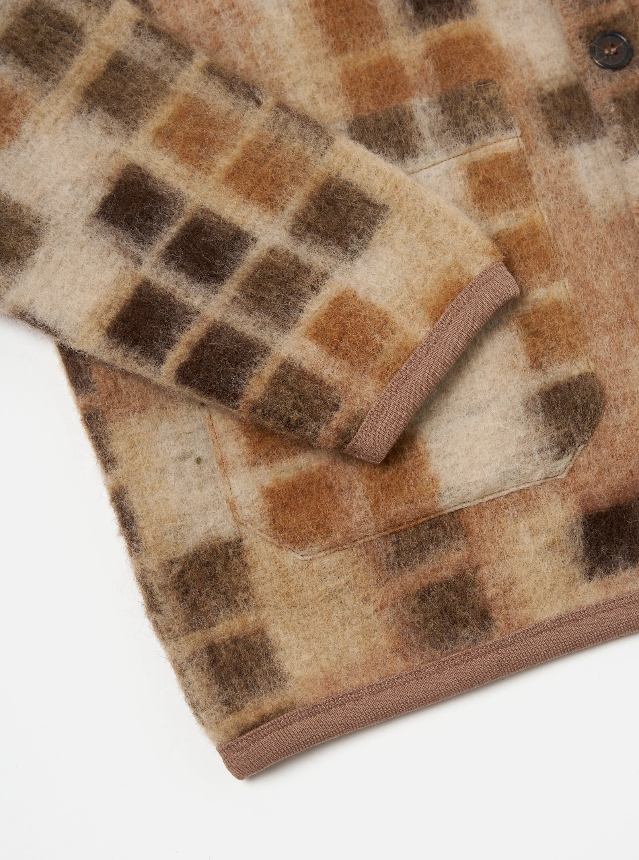 Universal Works Cardigan in Sand Mosaic Fleece sold by Universal Works product image thumbnail 5