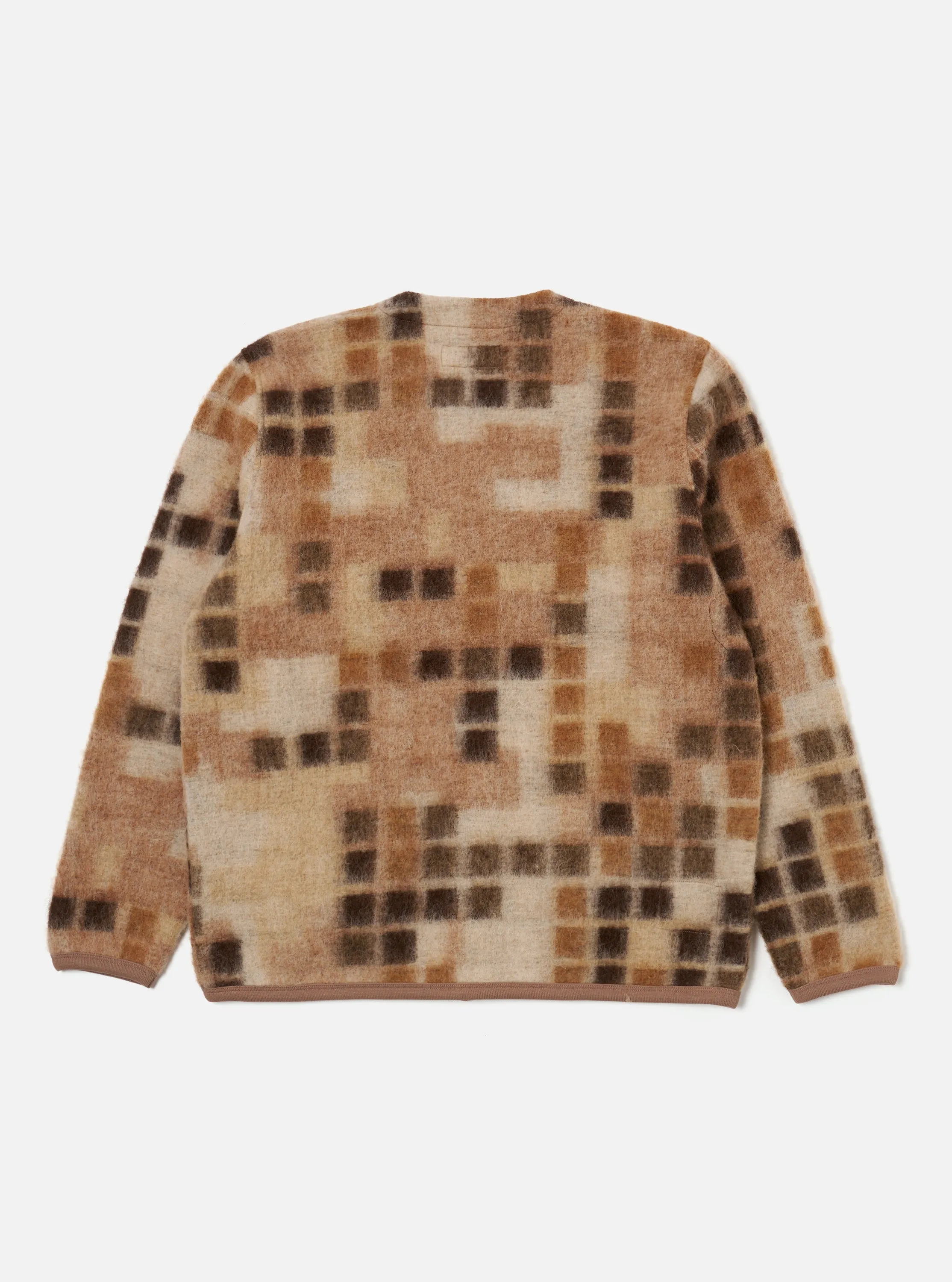 Universal Works Cardigan in Sand Mosaic Fleece sold by Universal Works product image thumbnail 2