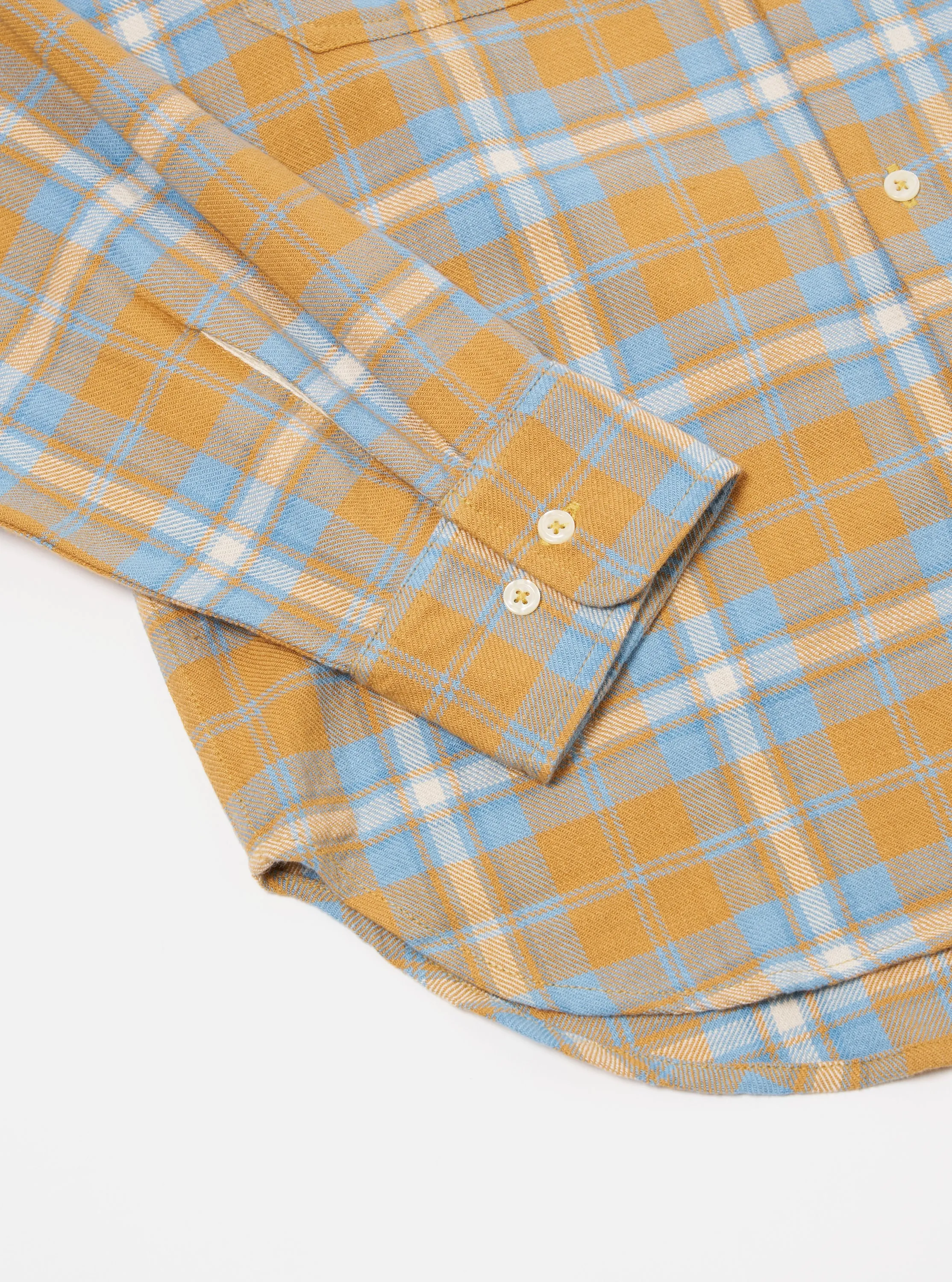 Gold Slub Twill Check Work Shirt sold by Universal Works product image thumbnail 5