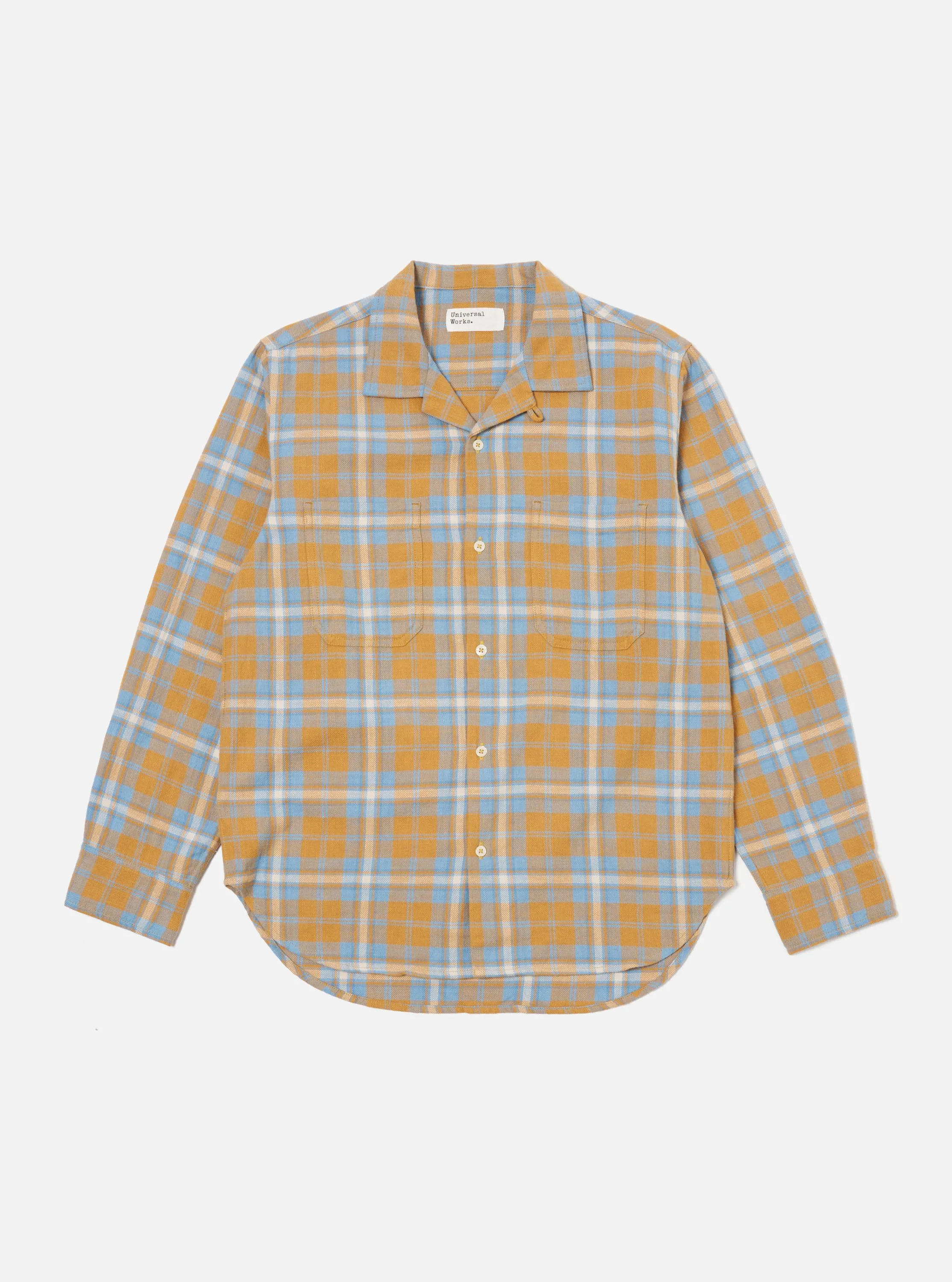 Gold Slub Twill Check Work Shirt sold by Universal Works