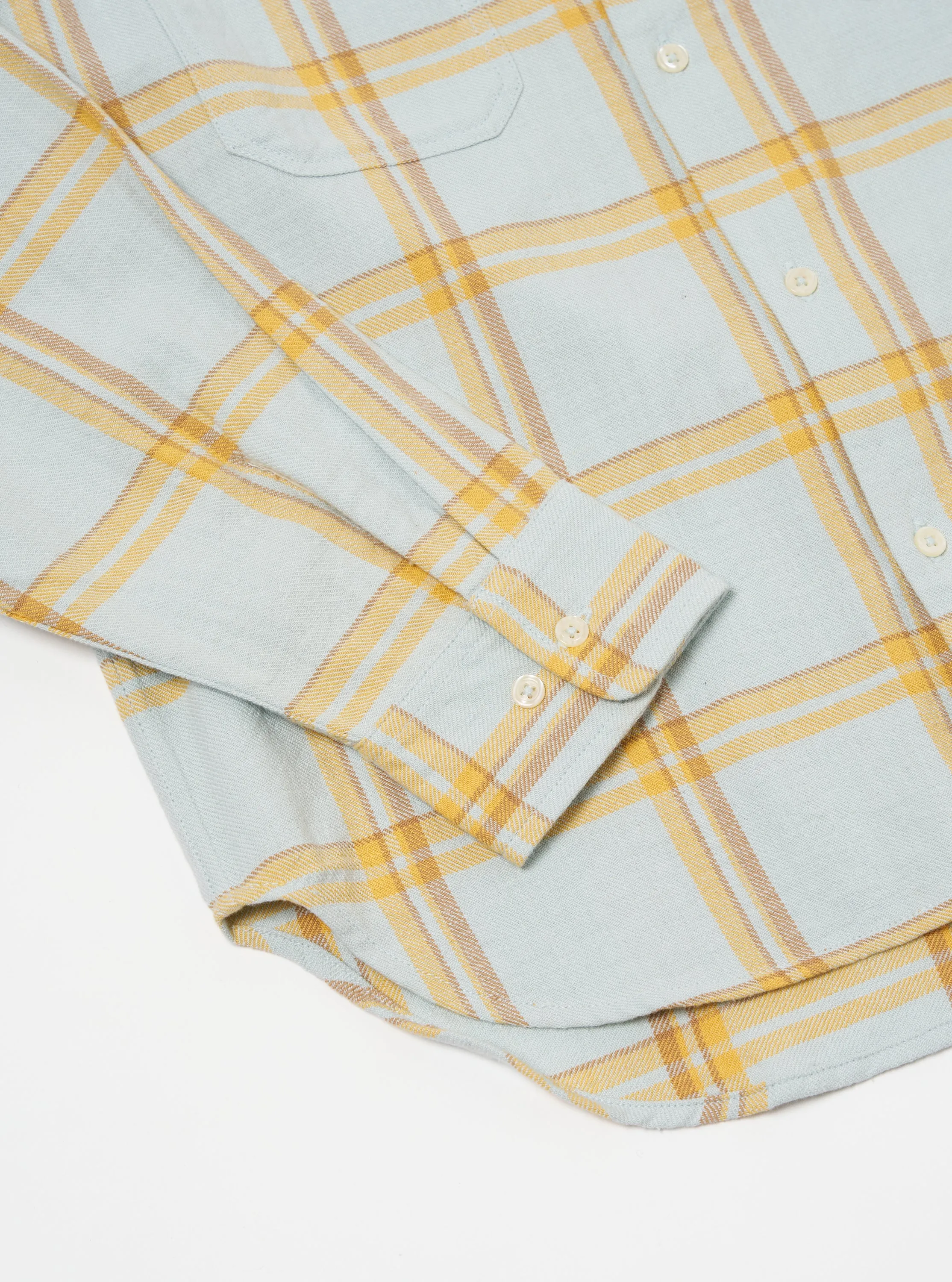 Blue Slub Twill Check Work Shirt sold by Universal Works product image thumbnail 5
