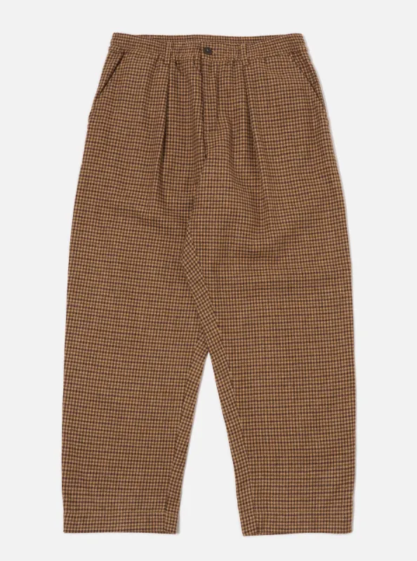 Sand Houndstooth Tweed Oxford Pant sold by Universal Works