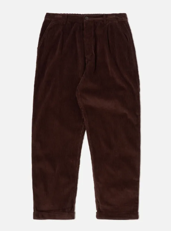 Universal Works Super Chino in Rich Brown 6 Wale Cord made by Universal Works