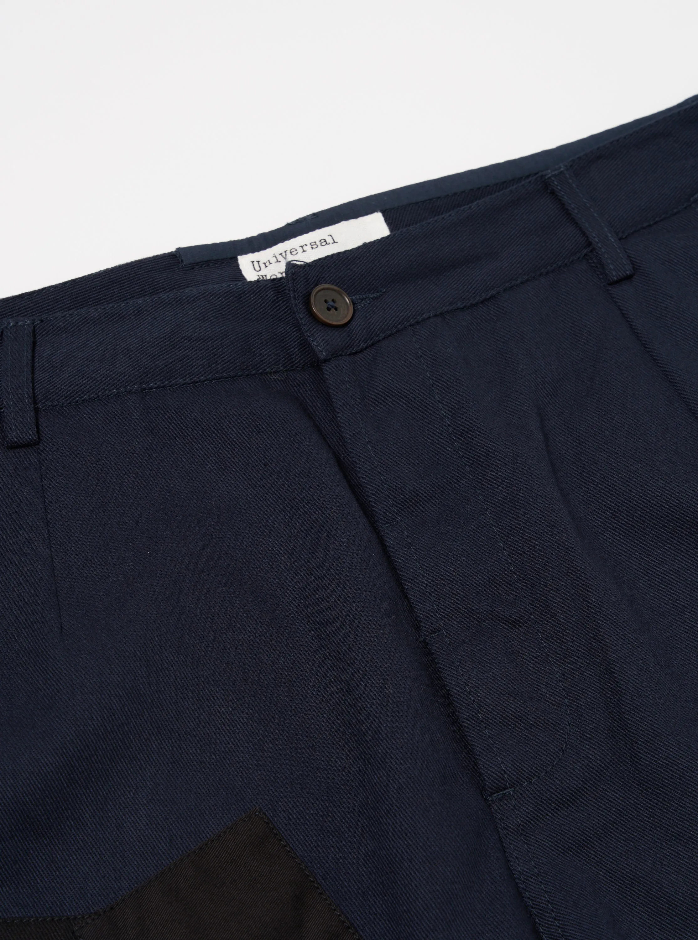 Universal Works Patched Super Chino in Navy Works Twill Mix sold by Universal Works product image thumbnail 3