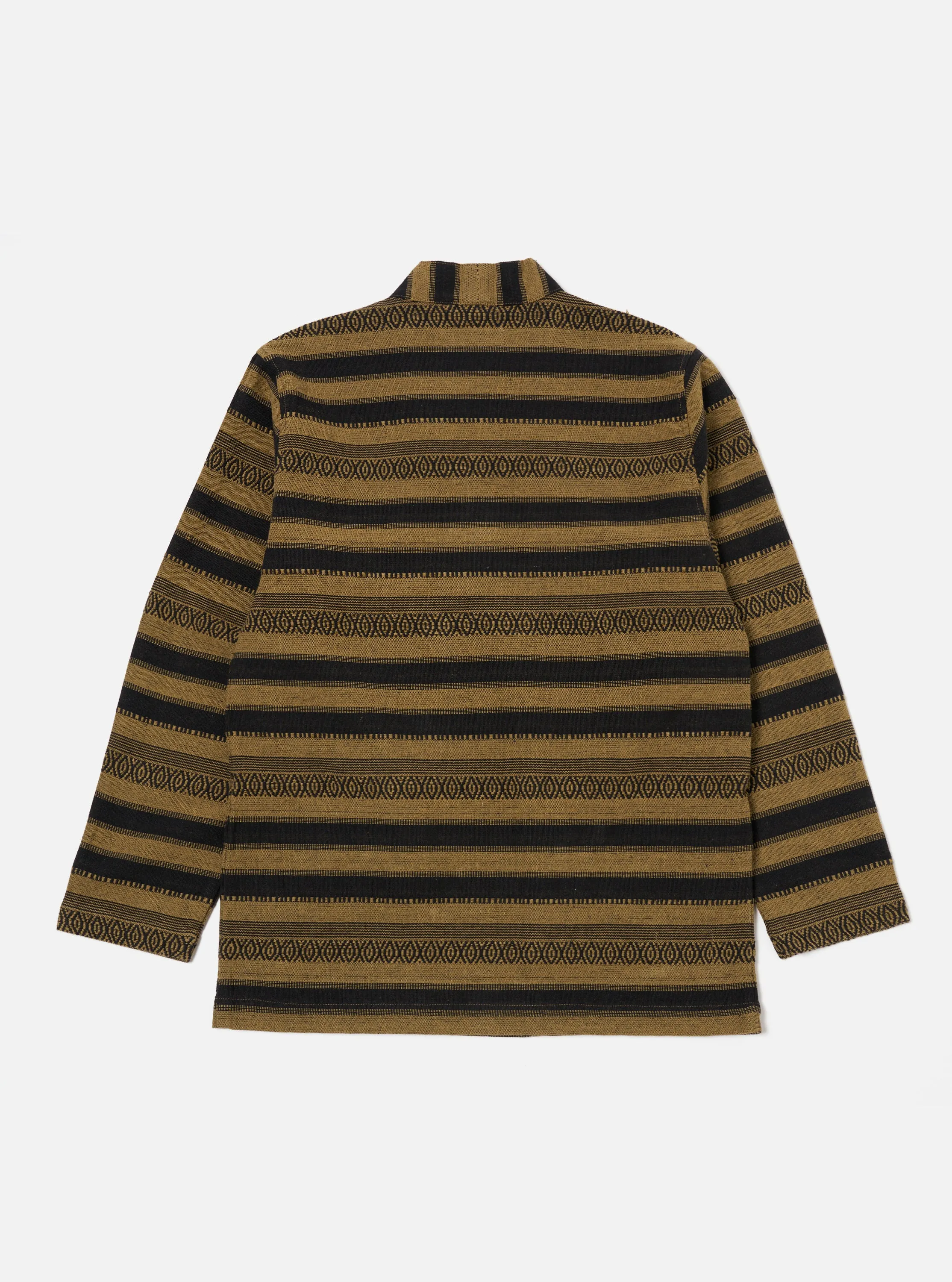 Universal Works Kyoto Work Jacket in Khaki Blanket Stripe sold by Universal Works product image thumbnail 2