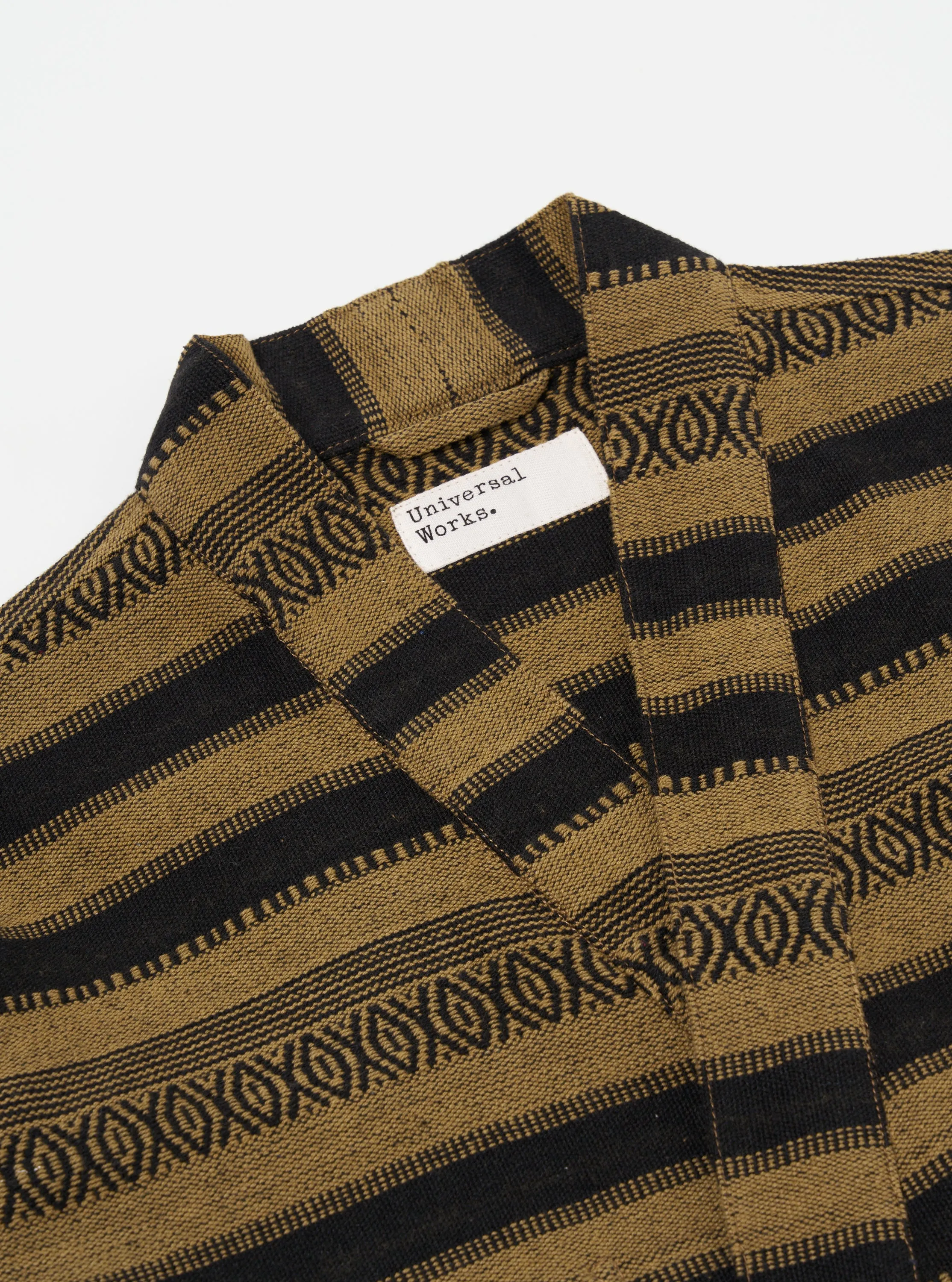Universal Works Kyoto Work Jacket in Khaki Blanket Stripe sold by Universal Works product image thumbnail 3