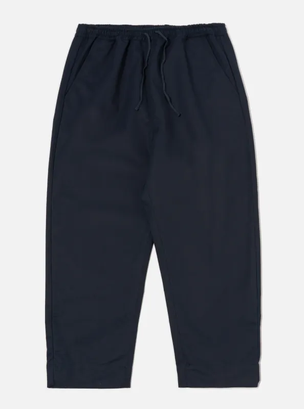 Universal Works Judo Pant in Navy Brushed Polytech sold by Universal Works