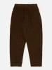 Universal Works Pleated Track Pant in Brown Check Cord Seersucker sold by Universal Works