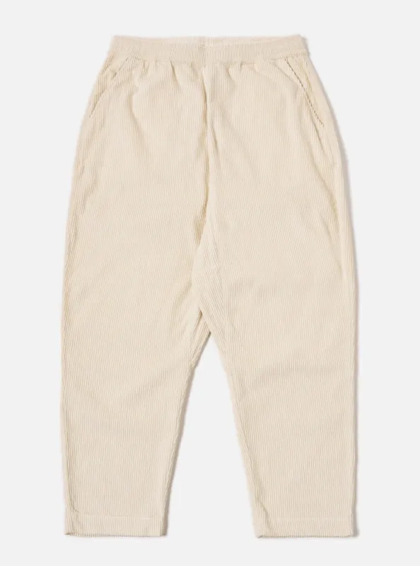 Ecru 6 Wale Cord Braga Pant made by Universal Works