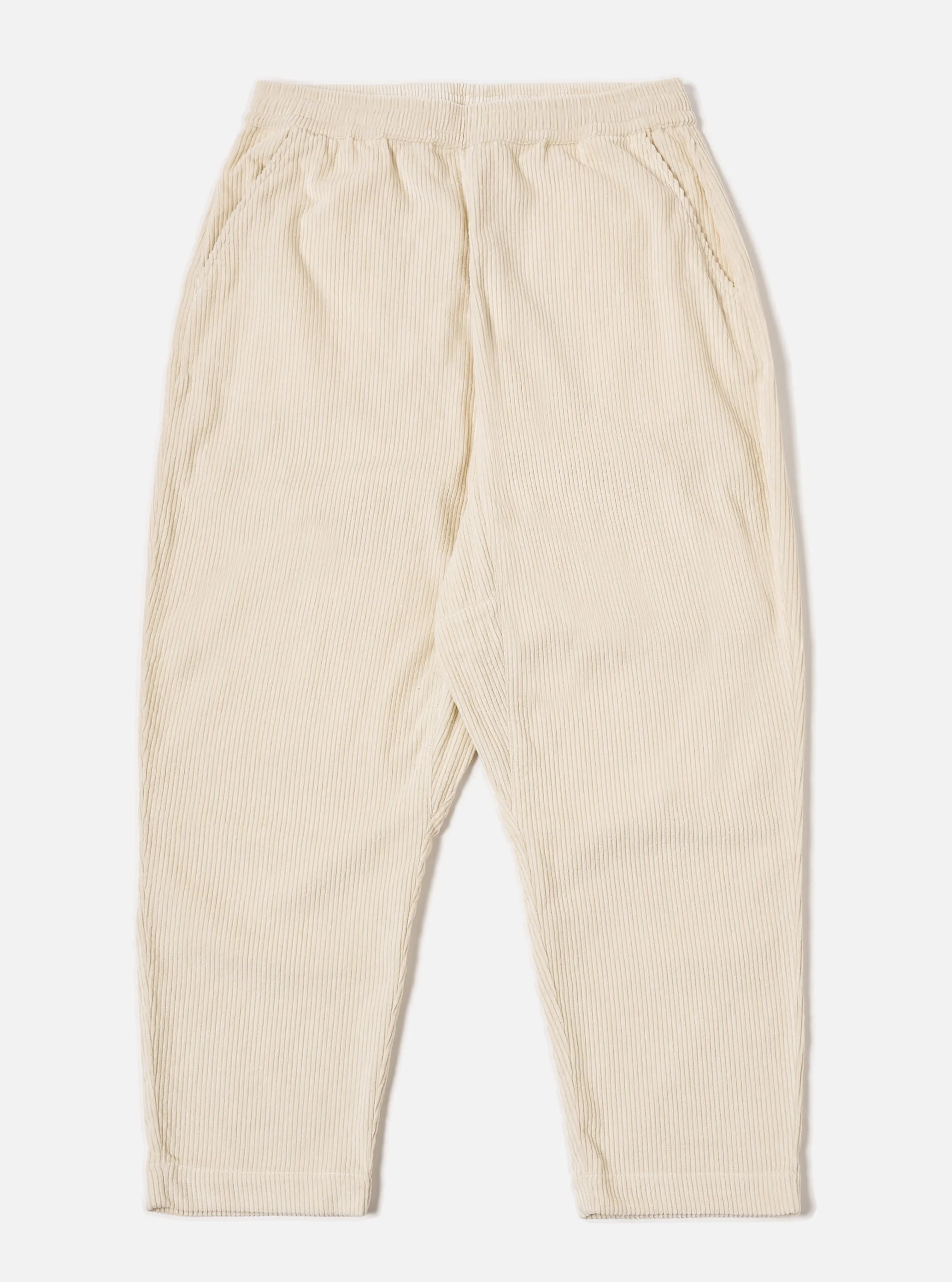 Ecru 6 Wale Cord Braga Pant sold by Universal Works