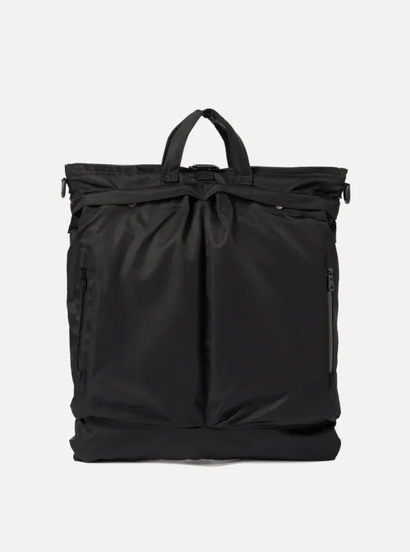 F/CE.® Black Recycled Twill 3-Way Helmet Bag sold by Universal Works