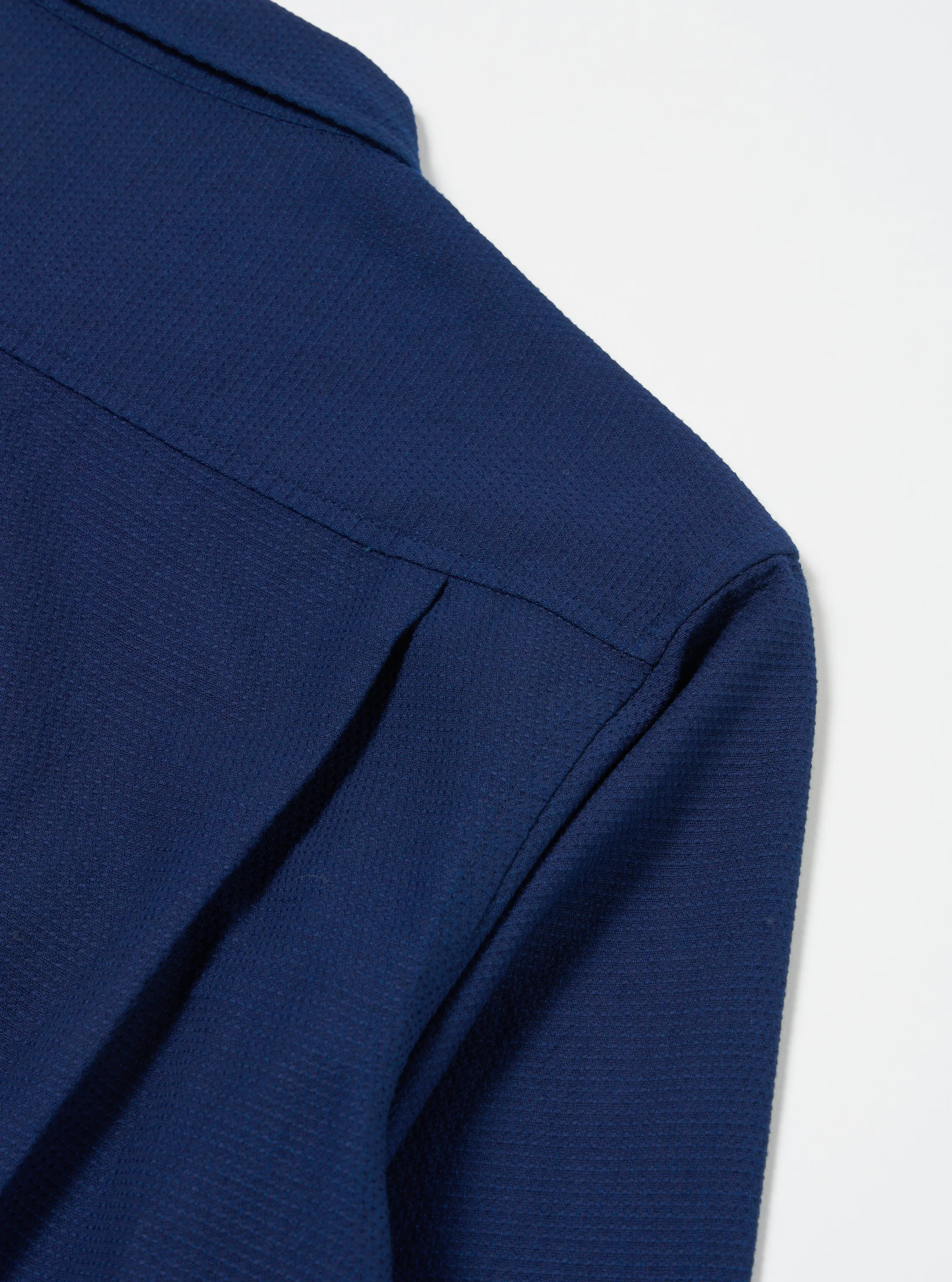 Universal Works Dockside Overshirt in Indigo Textured Cotton sold by Universal Works product image thumbnail 4