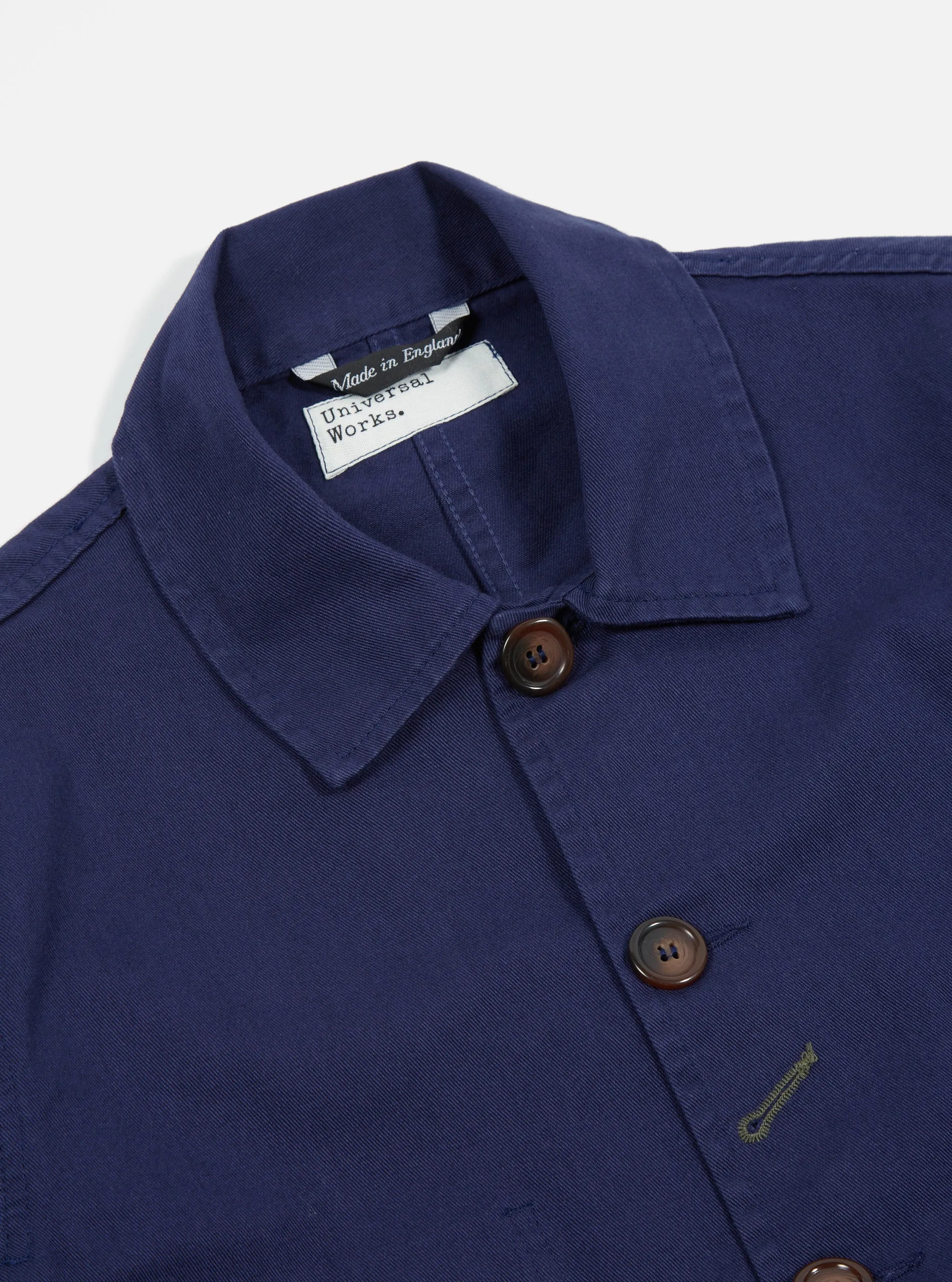 Universal Works Bakers Jacket in Work Blue Byron Twill sold by Universal Works product image thumbnail 3