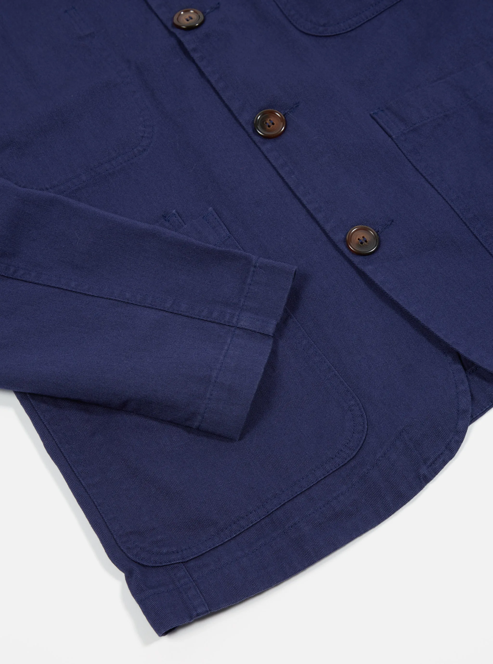 Universal Works Bakers Jacket in Work Blue Byron Twill sold by Universal Works product image thumbnail 5
