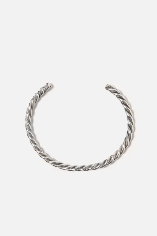 Anchor & Crew Gammell Full Rope Wayfarer Silver Bangle sold by Universal Works