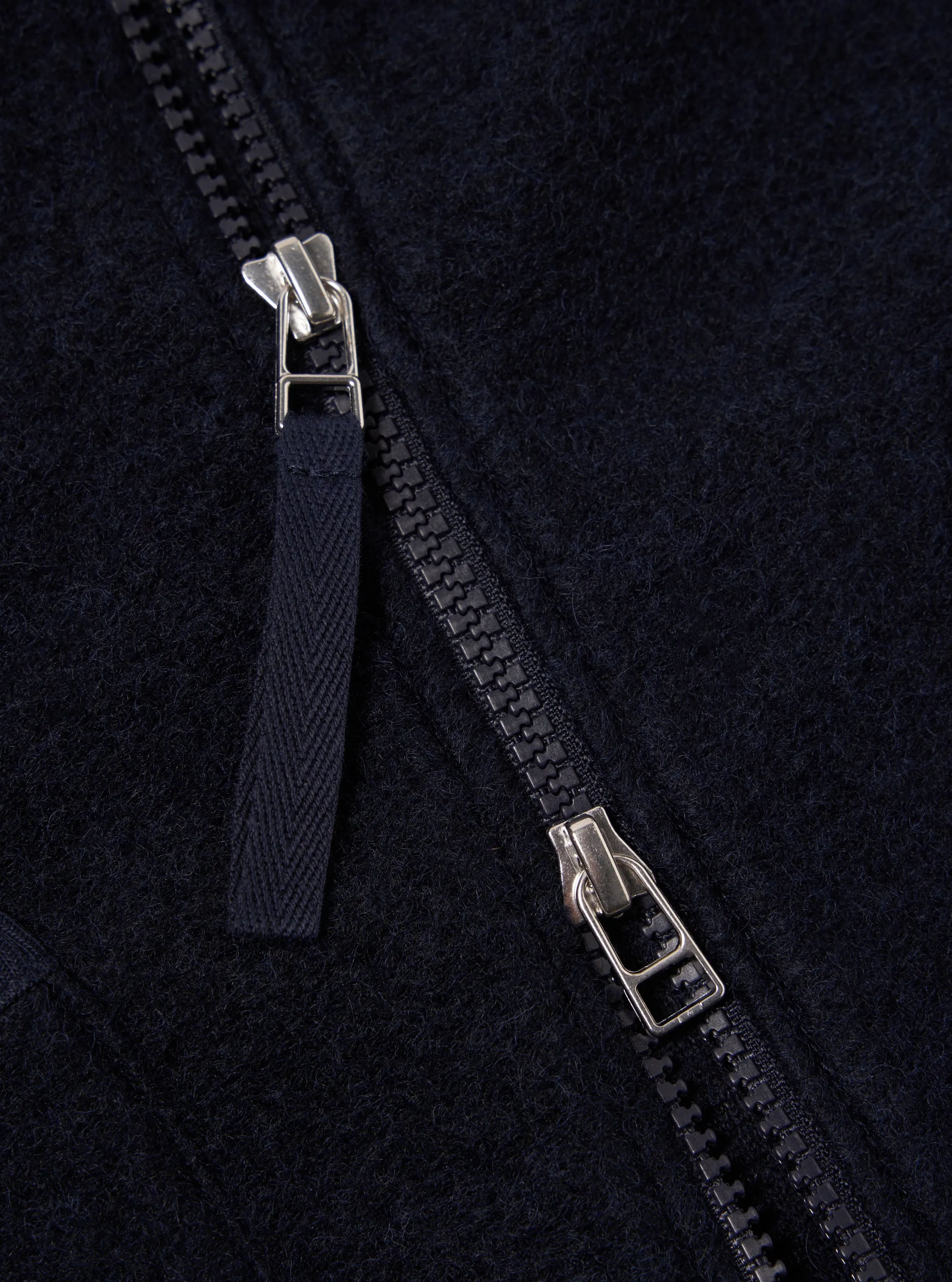 Universal Works Zip Bomber in Navy Wool Fleece sold by Universal Works product image thumbnail 3