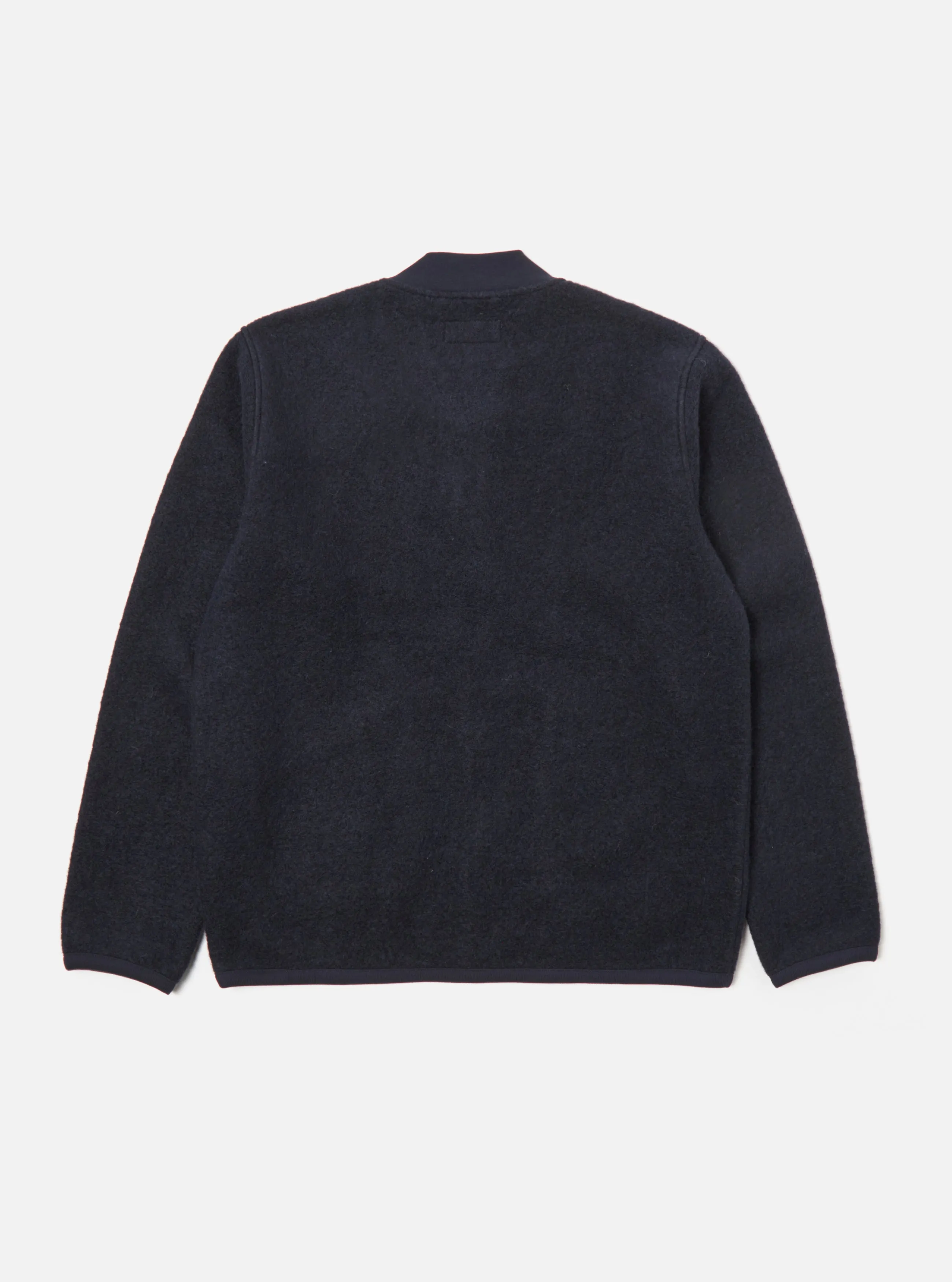 Universal Works Zip Bomber in Navy Wool Fleece sold by Universal Works product image thumbnail 2