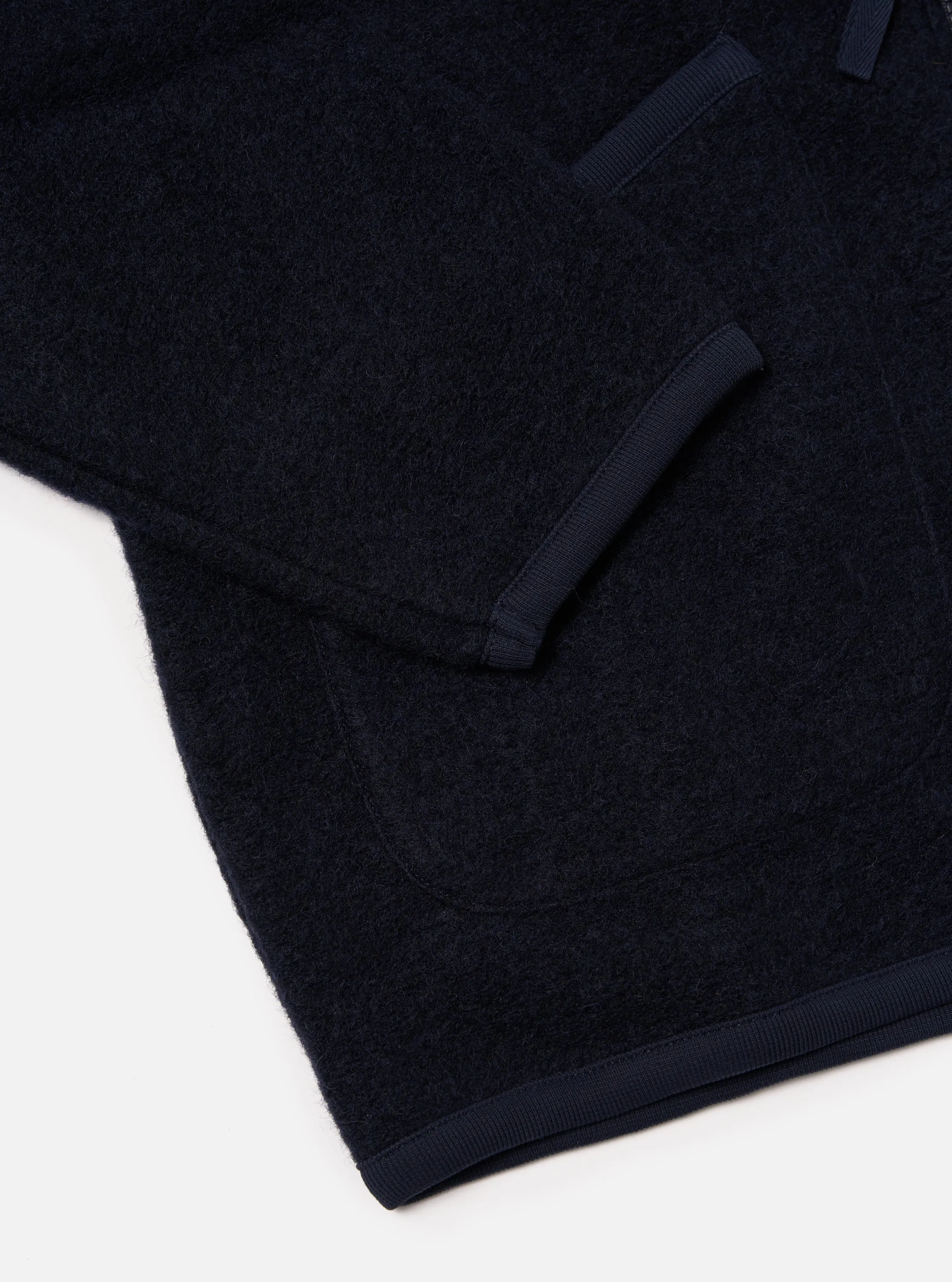 Universal Works Zip Bomber in Navy Wool Fleece sold by Universal Works product image thumbnail 4