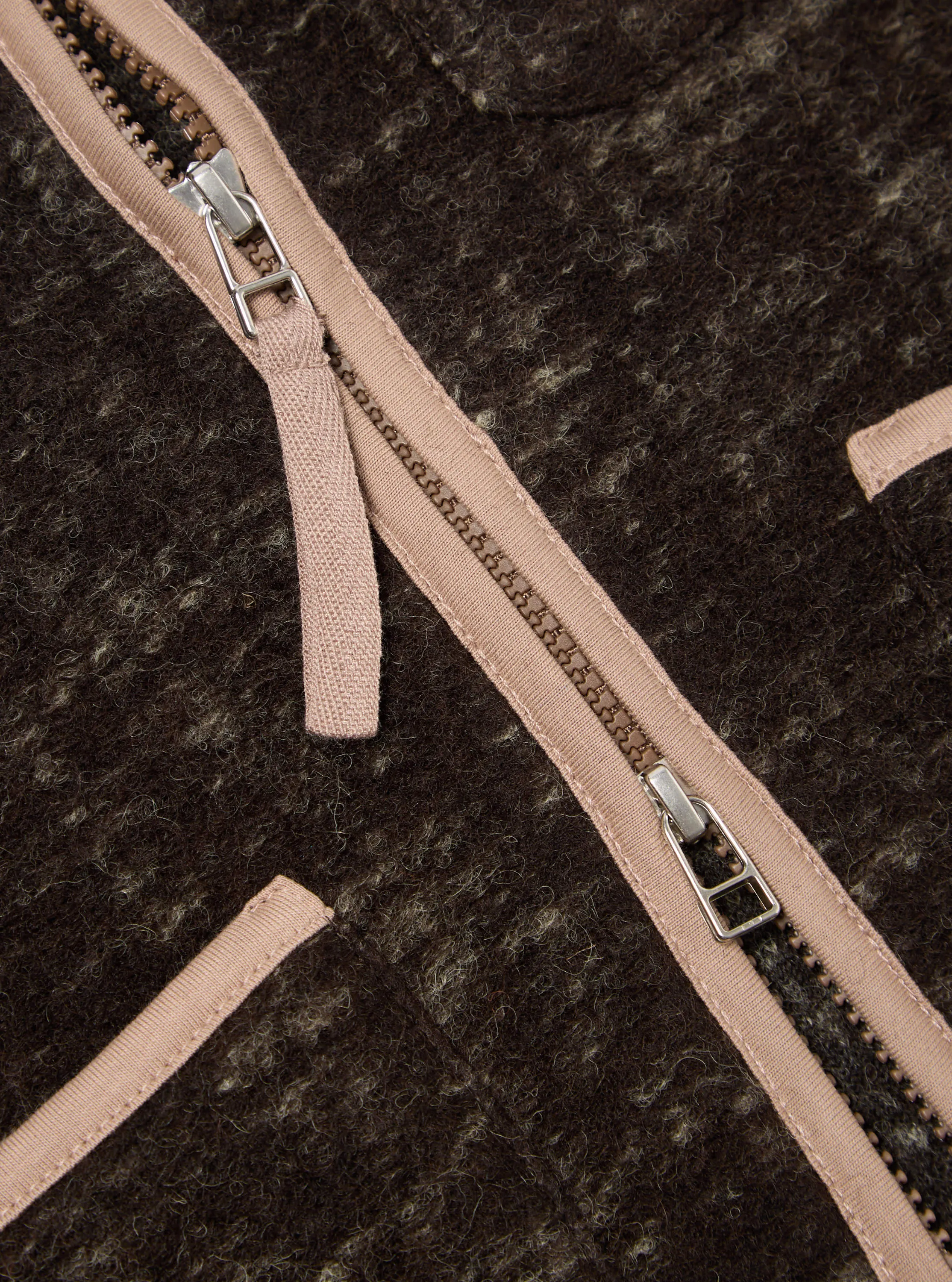 Universal Works Zip Gilet in Brown Marble Fleece sold by Universal Works product image thumbnail 4