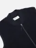 Universal Works Zip Waistcoat in Navy Wool Fleece sold by Universal Works