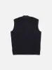 Universal Works Zip Waistcoat in Navy Wool Fleece sold by Universal Works