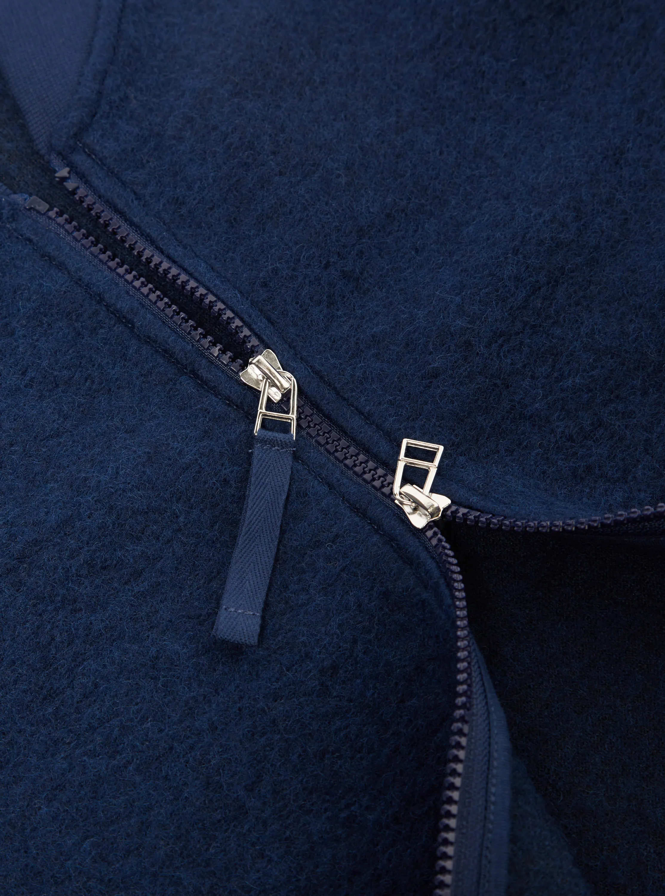 Universal Works Zip Bomber in Indigo Wool Fleece sold by Universal Works product image thumbnail 4