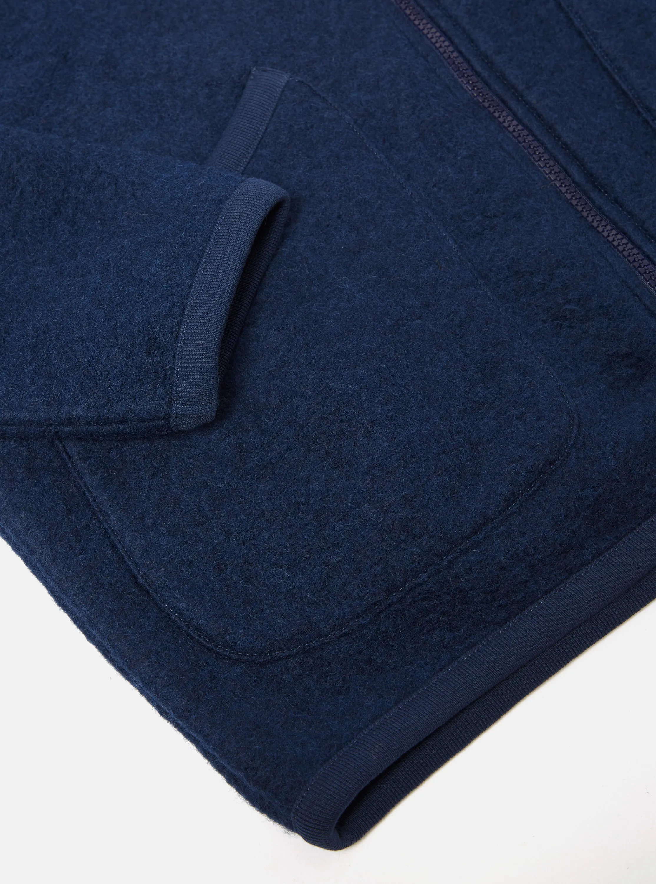 Universal Works Zip Bomber in Indigo Wool Fleece sold by Universal Works product image thumbnail 5