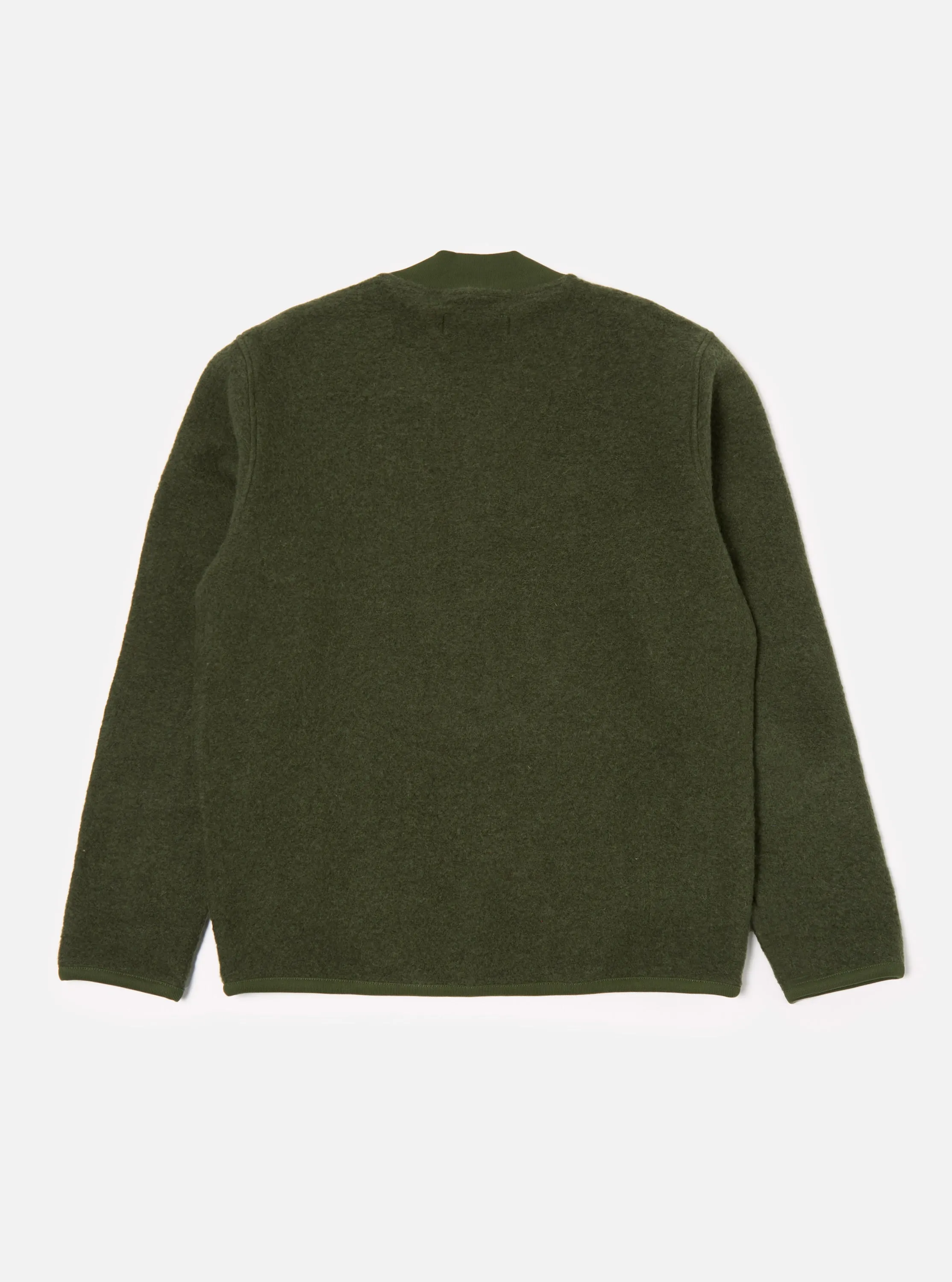 Universal Works Zip Bomber in Olive Wool Fleece sold by Universal Works product image thumbnail 2
