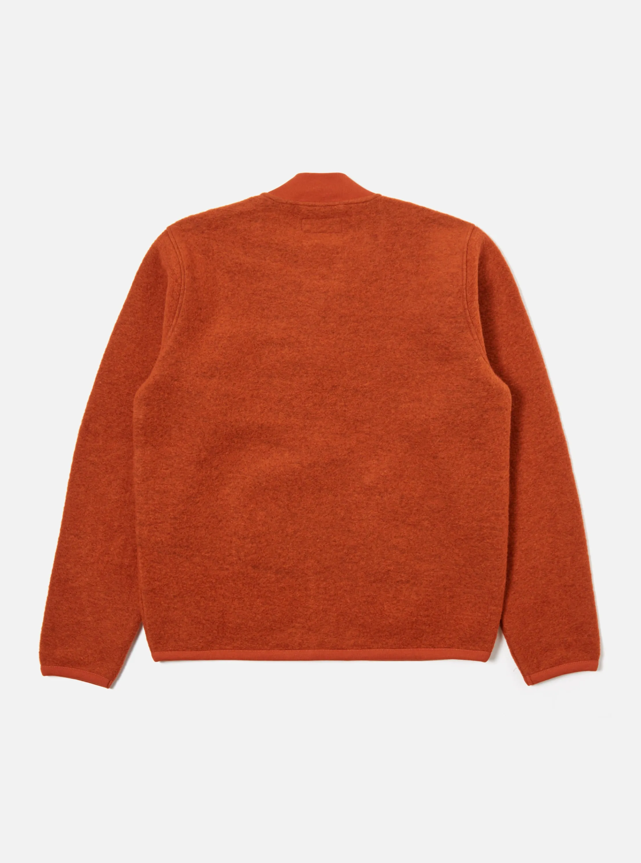 Universal Works Zip Bomber in Orange Wool Fleece sold by Universal Works product image thumbnail 2