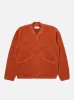 Universal Works Zip Bomber in Orange Wool Fleece sold by Universal Works