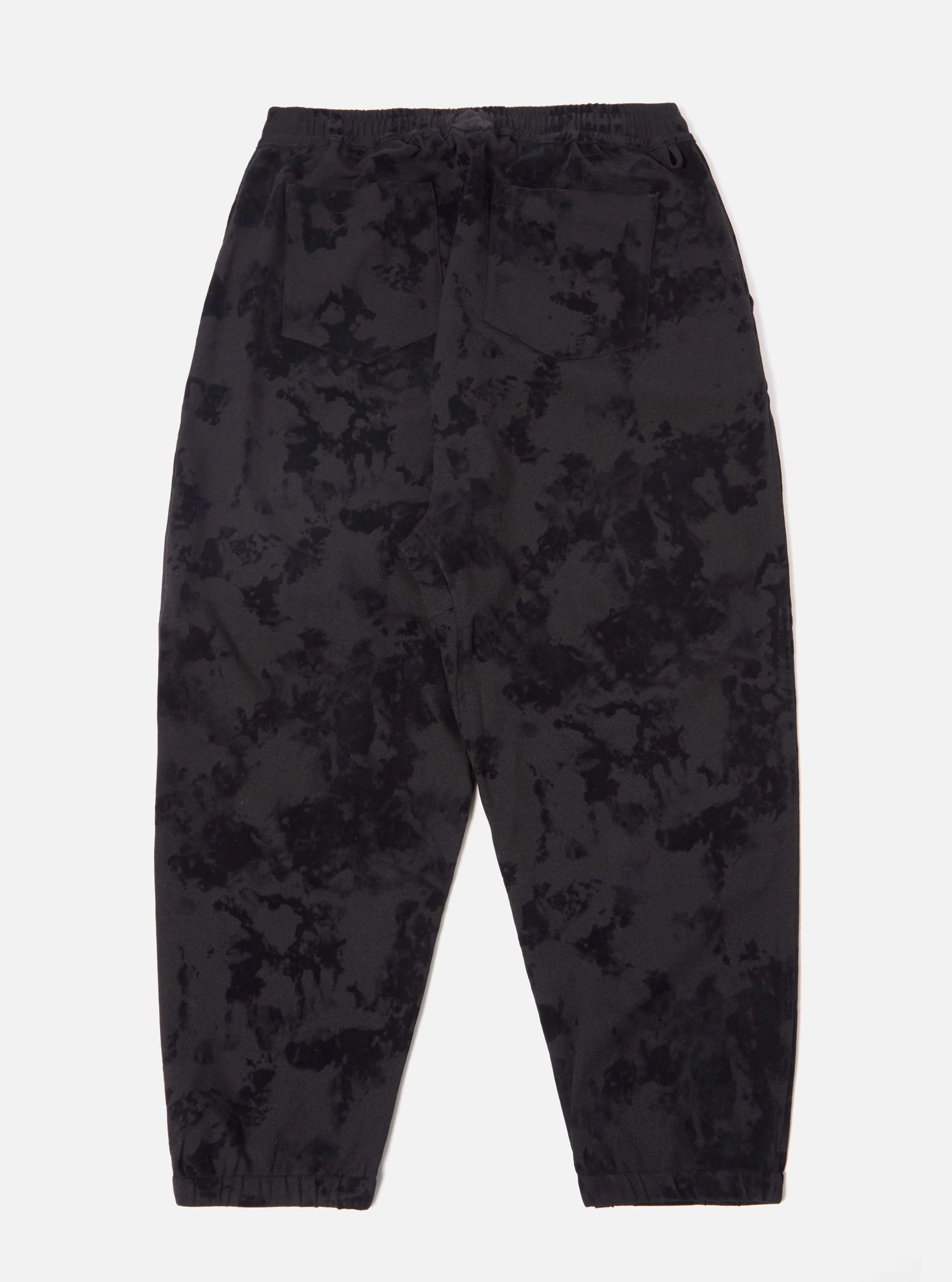 Universal Works K Track Pant in Black Japanese Flock Camo sold by Universal Works product image thumbnail 2