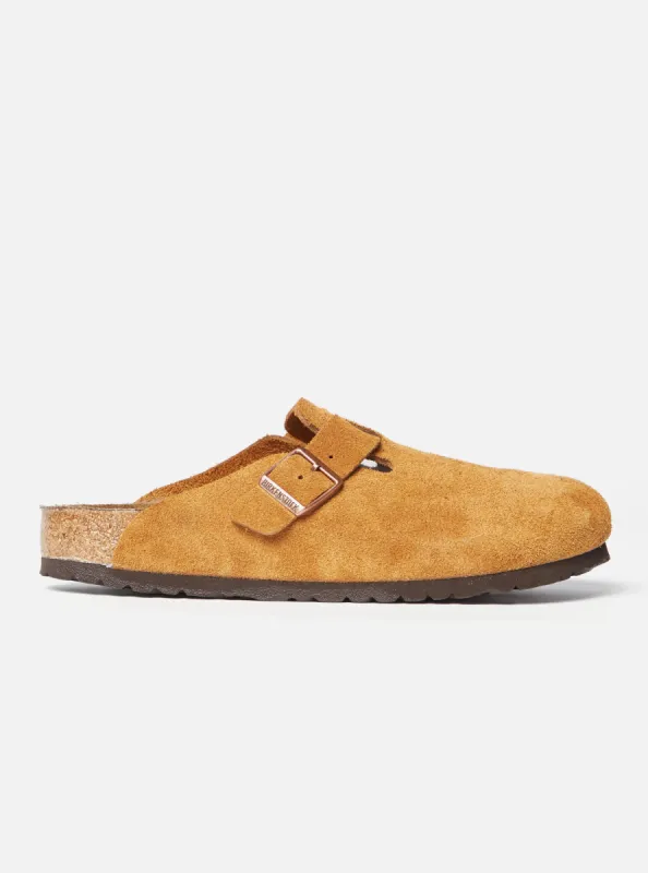 Birkenstock Soft Footbed Boston in Mink Suede sold by Universal Works