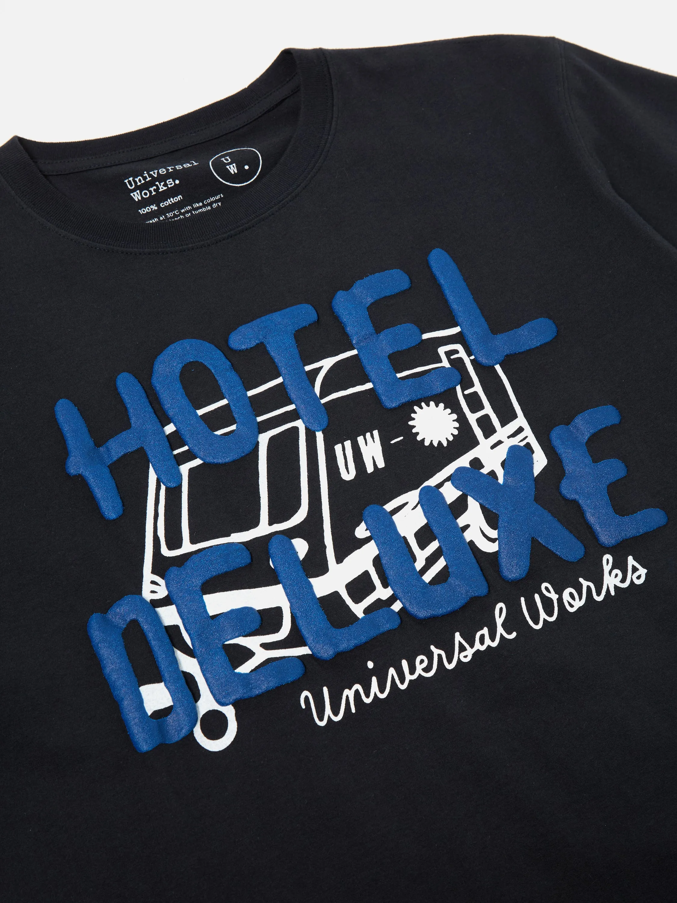 Universal Works Print Tee in 'Hotel Deluxe' Single Jersey sold by Universal Works product image thumbnail 5