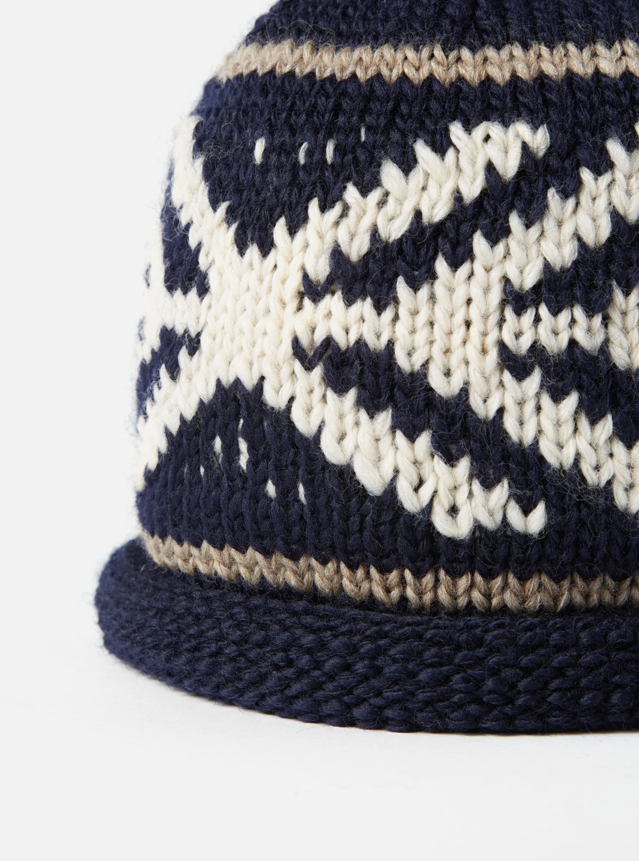 cableami® Watch Cap in Navy Wool Jacquard sold by Universal Works product image thumbnail 5