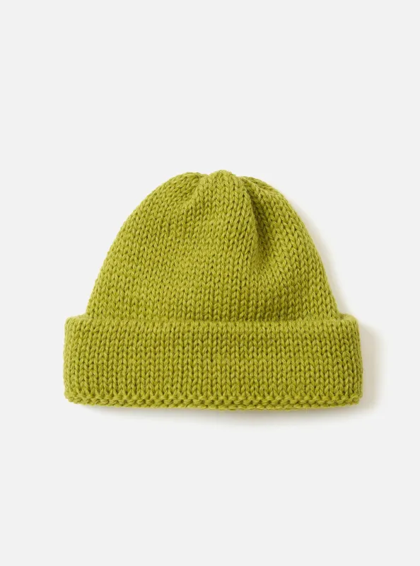 Olive British Wool Short Watch Cap sold by Universal Works
