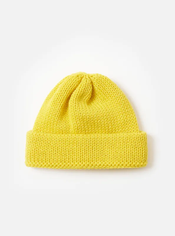 Lemon British Wool Short Watch Cap sold by Universal Works