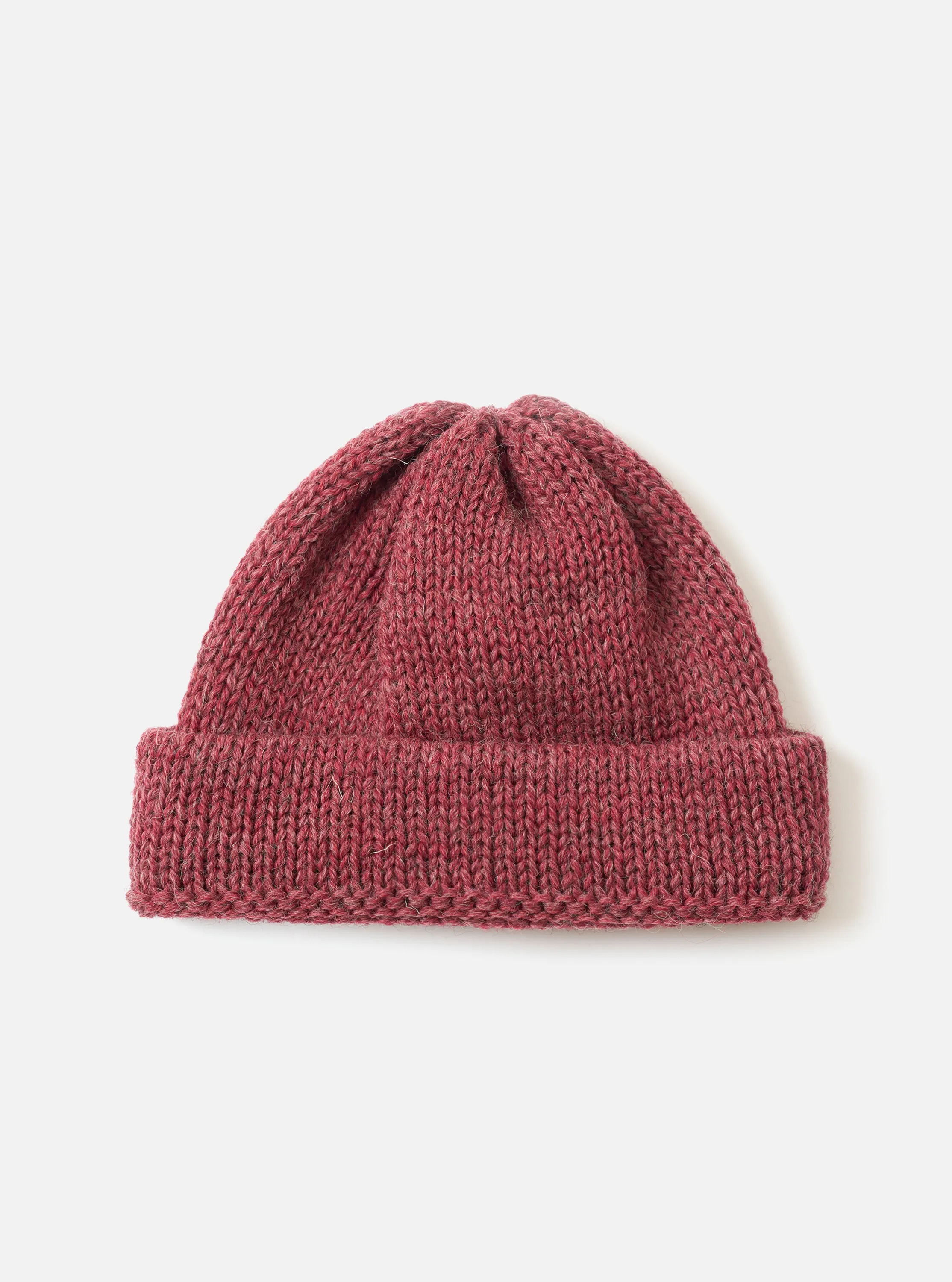 Burgundy British Wool Short Watch Cap sold by Universal Works