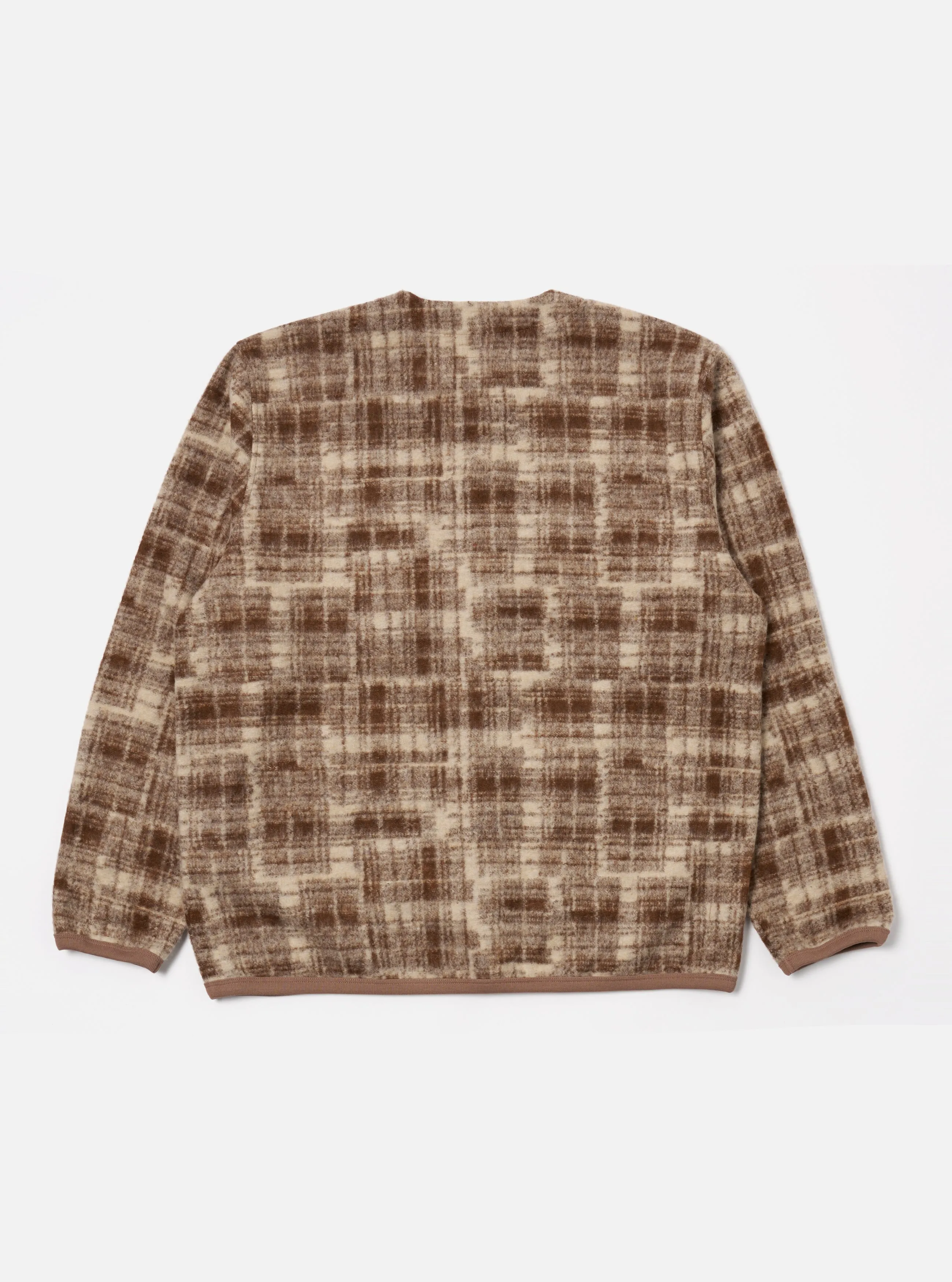 Sand Patch Check Fleece Cardigan sold by Universal Works product image thumbnail 4