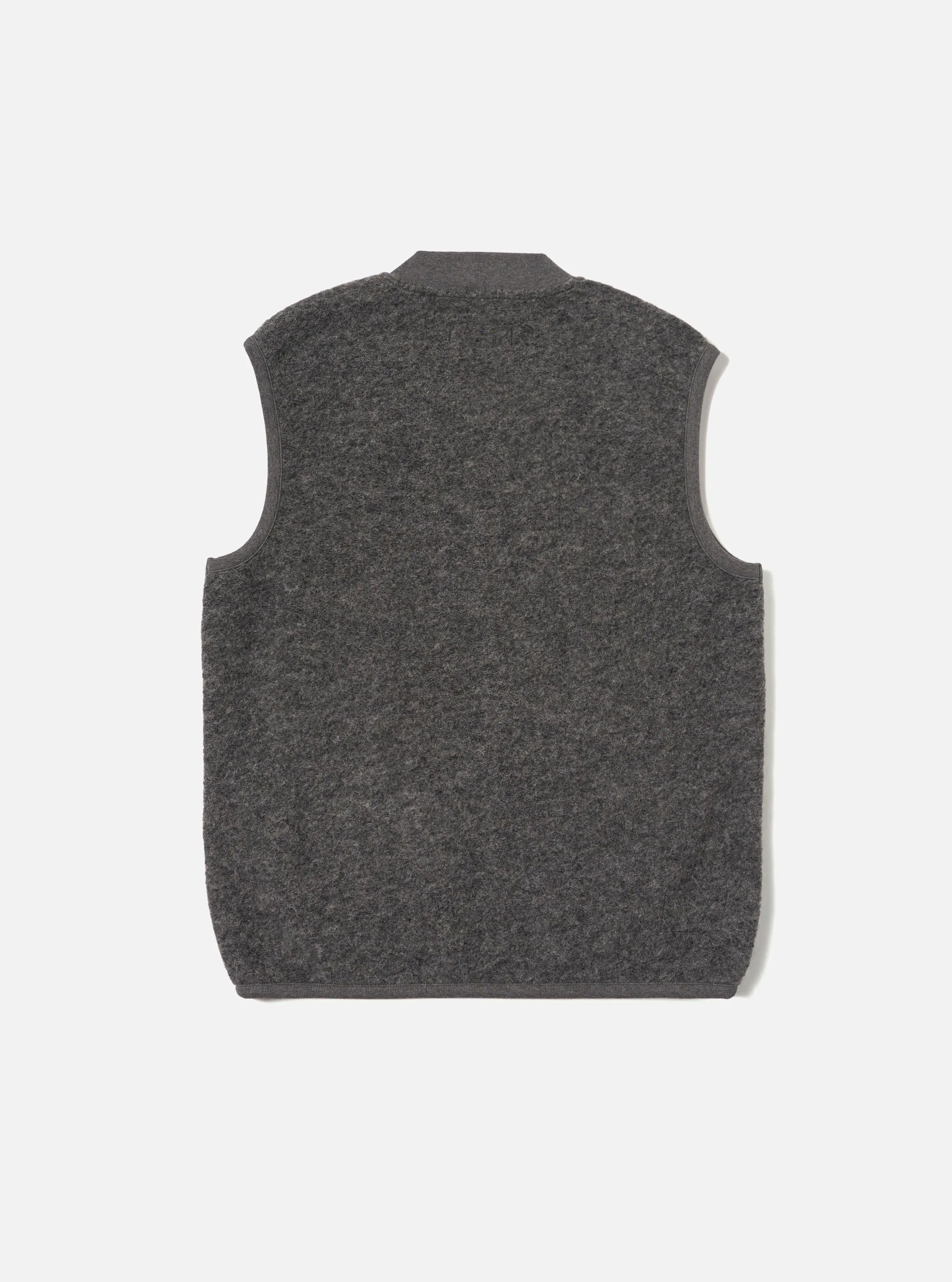 Grey Marl Wool Fleece Zip Waistcoat sold by Universal Works product image thumbnail 5