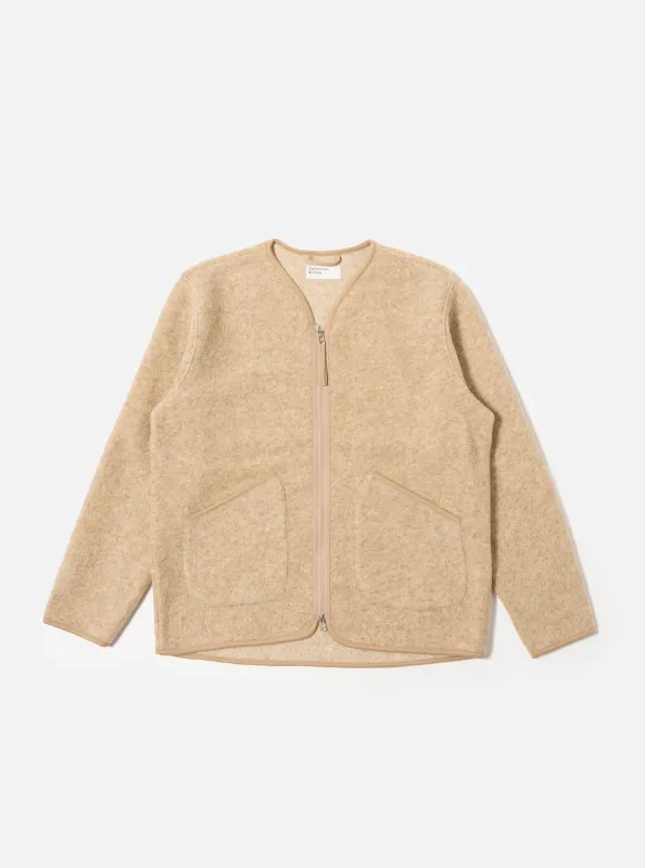 Fawn Wool Fleece Zip Liner Jacket sold by Universal Works