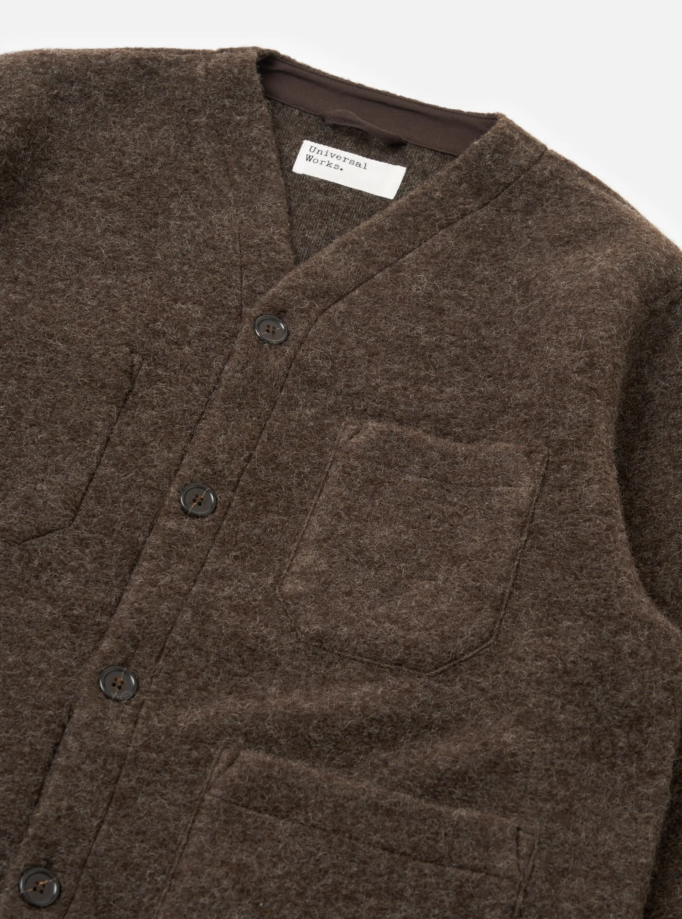 Brown Wool Fleece Cardigan sold by Universal Works product image thumbnail 4