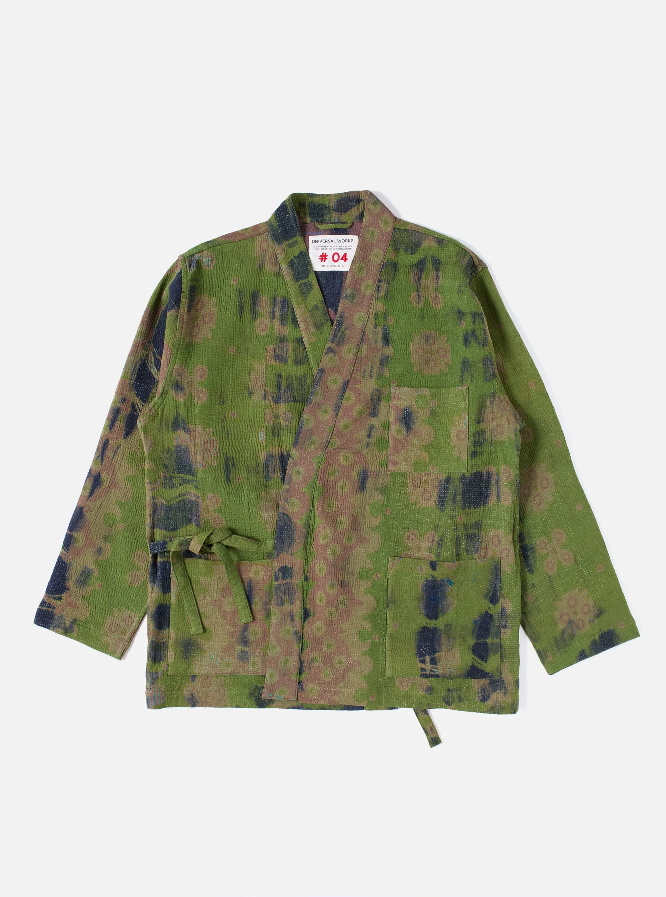 Green Tie Dye #4 Kantha Kyoto Work Jacket - Large sold by Universal Works