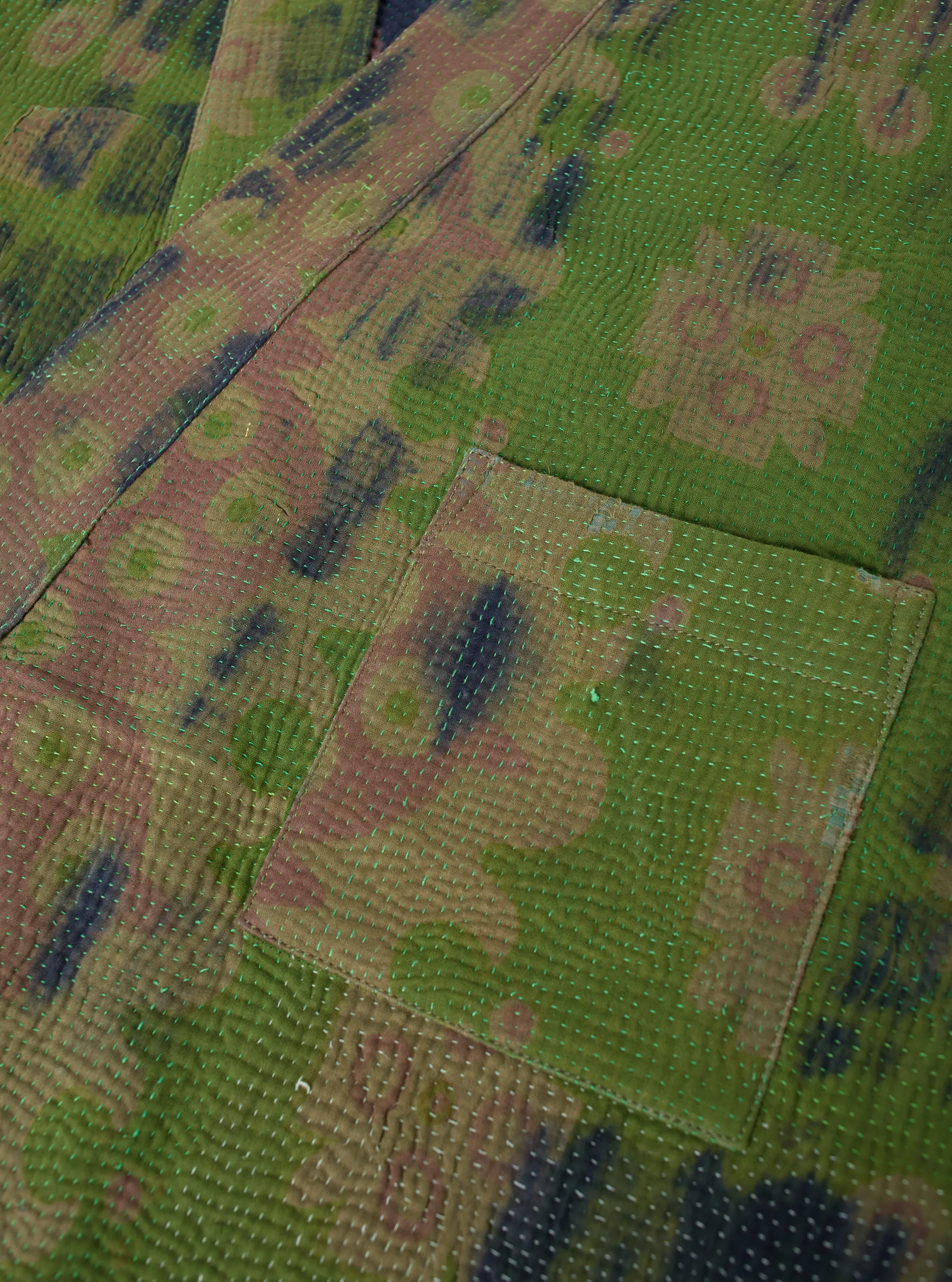 Green Tie Dye #4 Kantha Kyoto Work Jacket - Large sold by Universal Works product image thumbnail 4