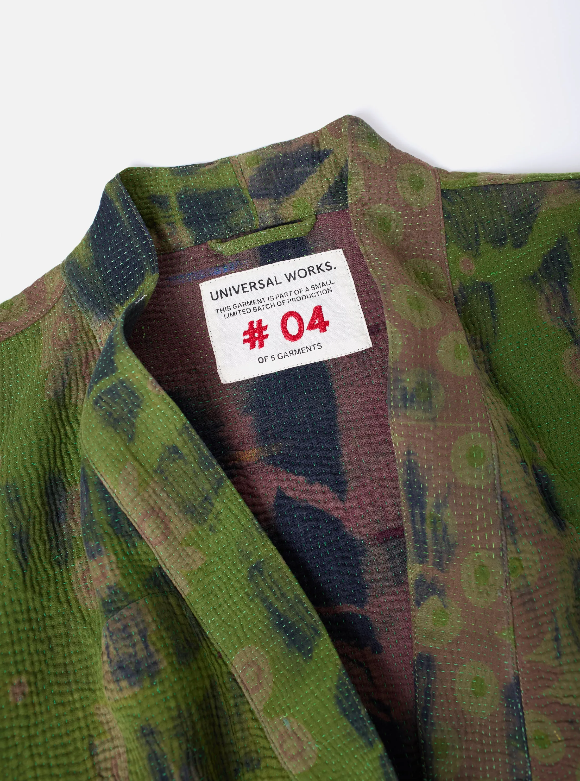 Green Tie Dye #4 Kantha Kyoto Work Jacket - Large sold by Universal Works product image thumbnail 3
