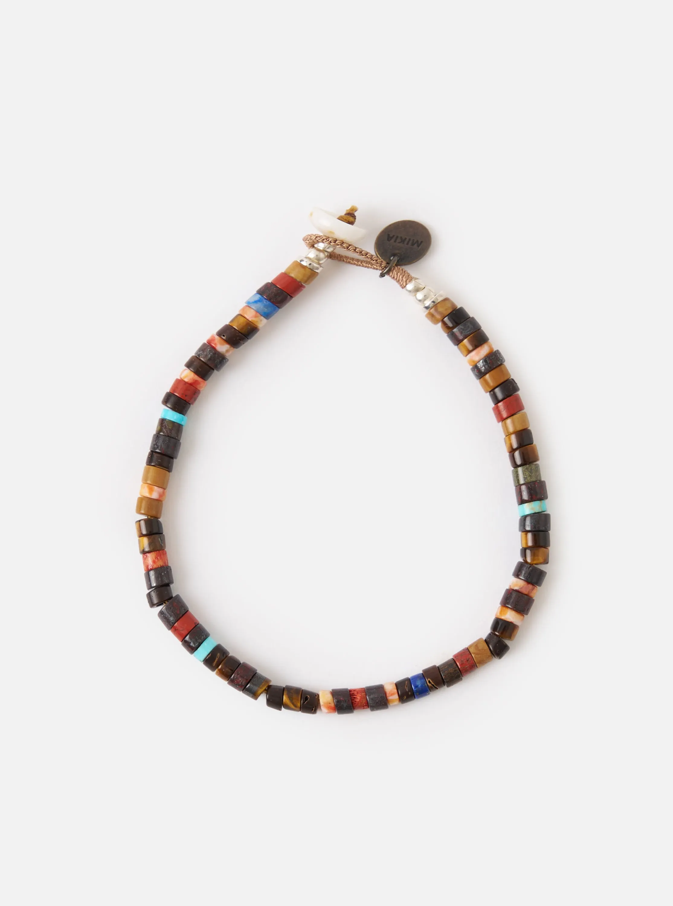Mikia Brown Multi Heishi Beads Bracelet sold by Universal Works