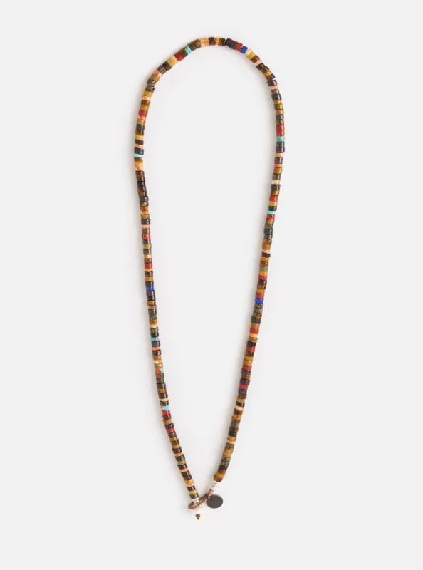 Mikia Brown Multi Heishi Beads Necklace sold by Universal Works